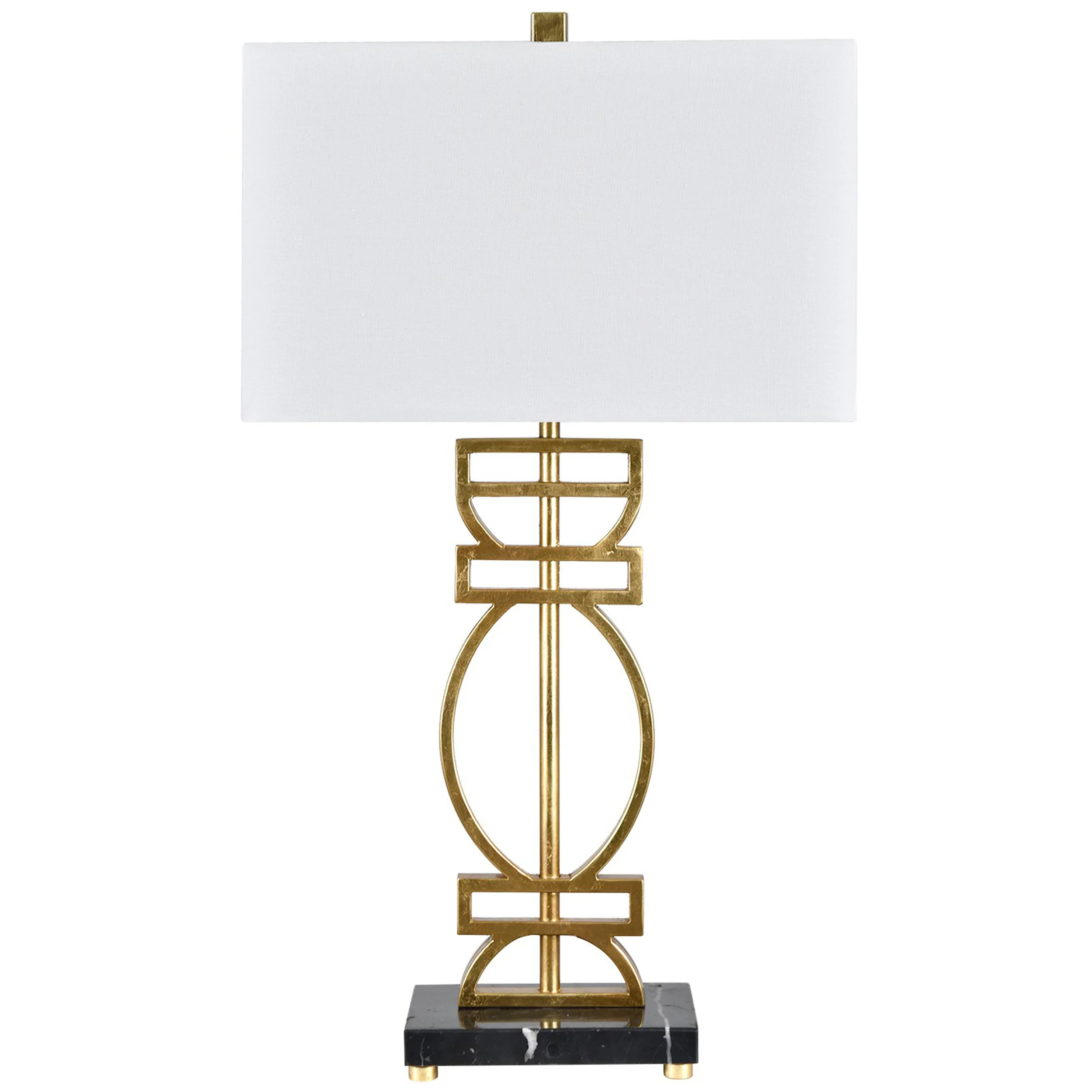 Metal + Marble Table Lamp, Gold