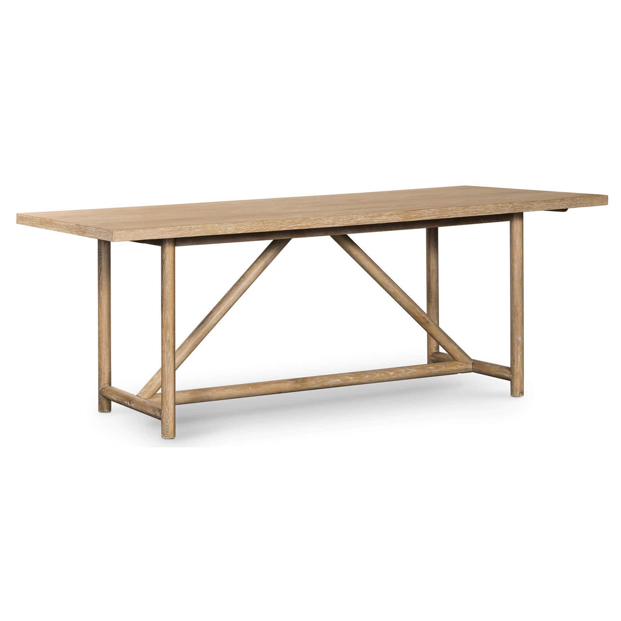 Mika 84" Rectangular Dining Table, Whitewashed by Four Hands