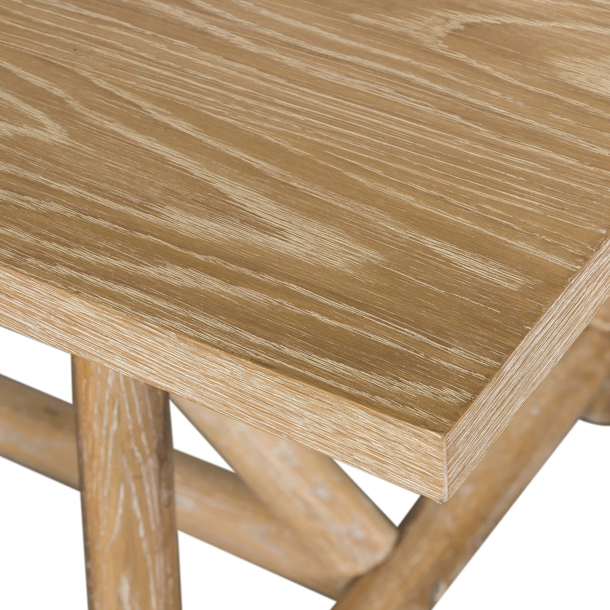 Mika 84" Rectangular Dining Table, Whitewashed by Four Hands - Image 4