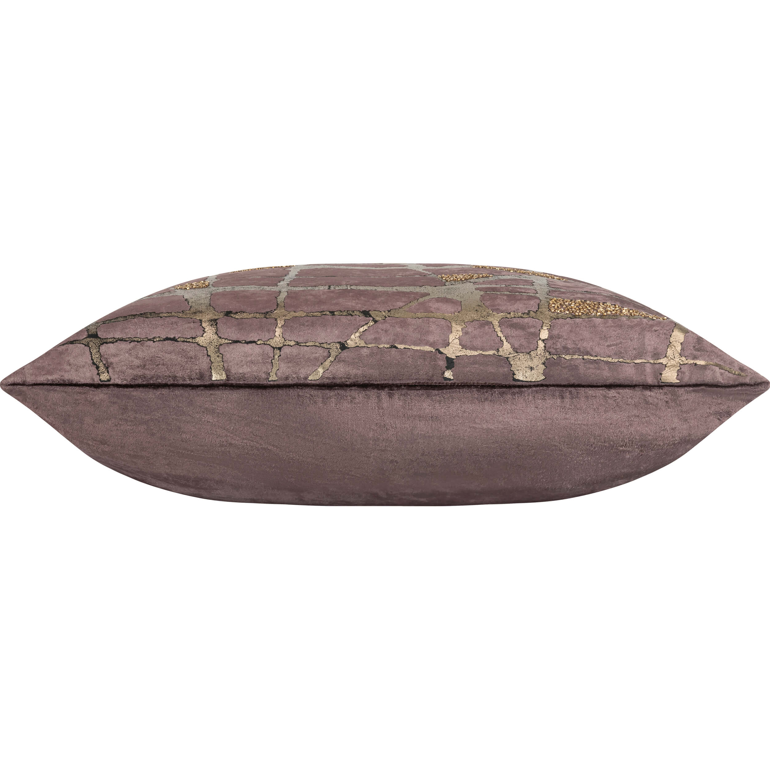 Mila Abstract Pillow, Brown/Gold - Image 2