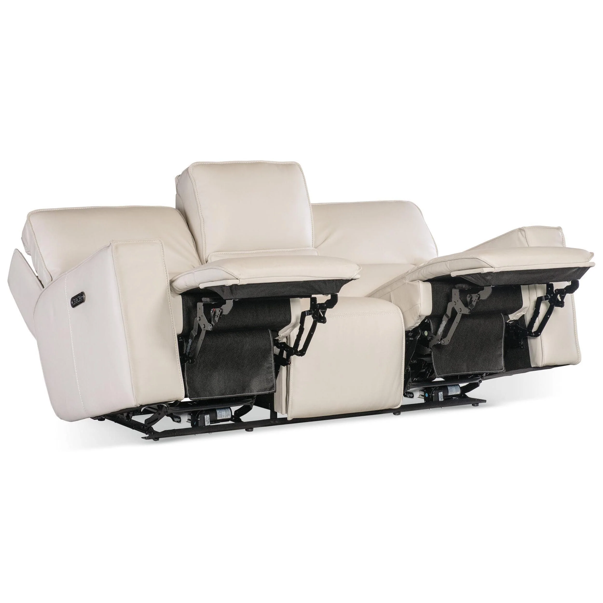 Miles Leather Zero Gravity Power Sofa, Oslo Pebble - Image 5