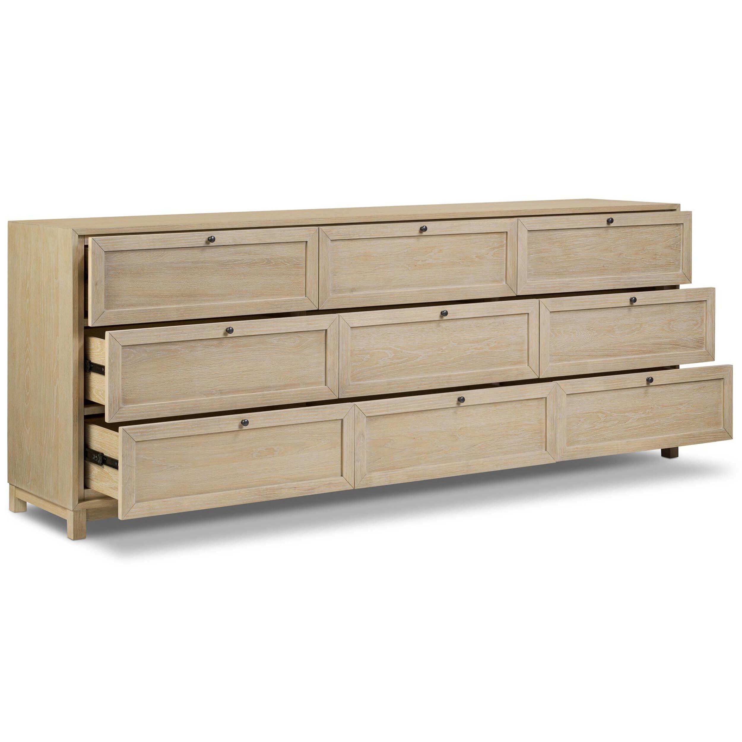 Millie 9 Drawer Dresser, Light Bleach by Four Hands - Image 3
