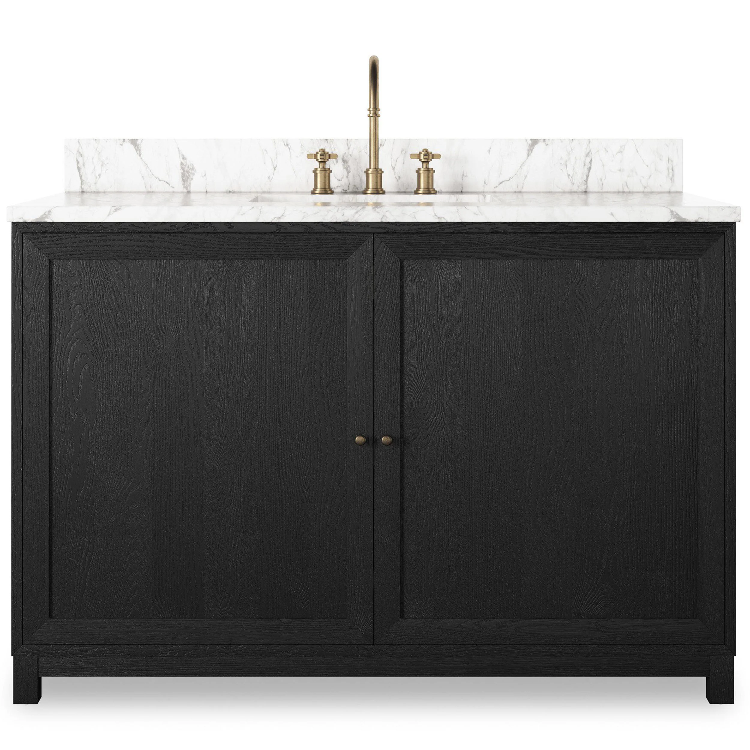 Millie Single Wide Vanity, Satin Drifted Black by Four Hands - Image 2
