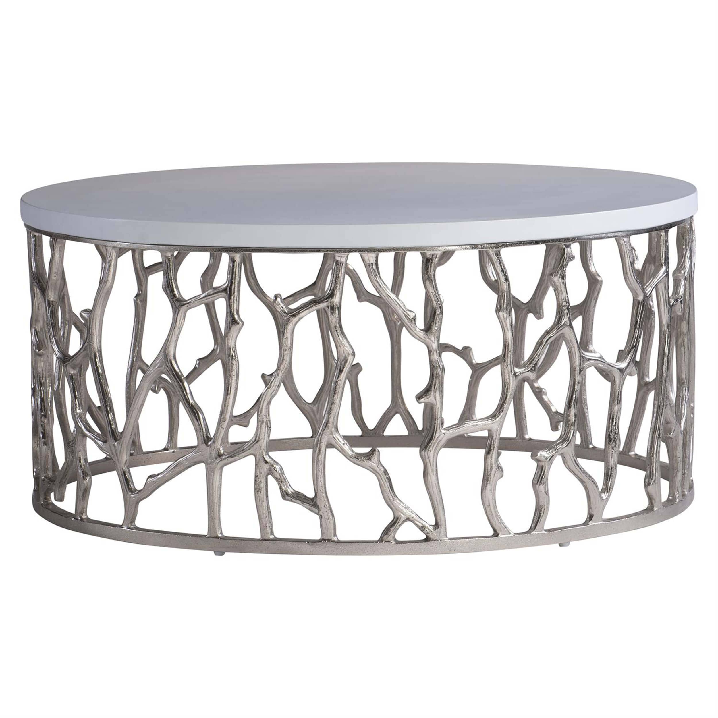 Milos Outdoor Cocktail Table, Bone - Image 2