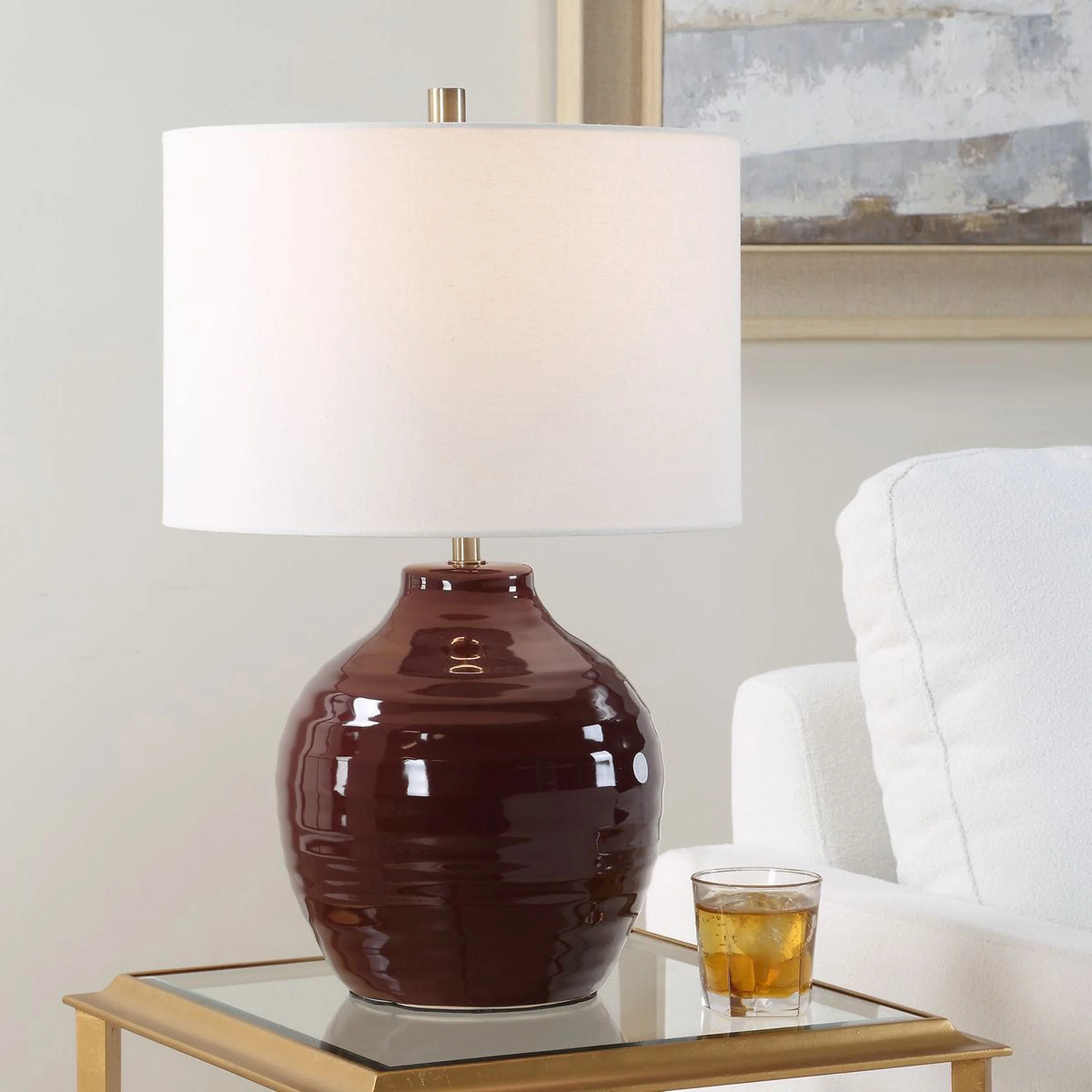 Mina Table Lamp, Ruby Red - Image 6