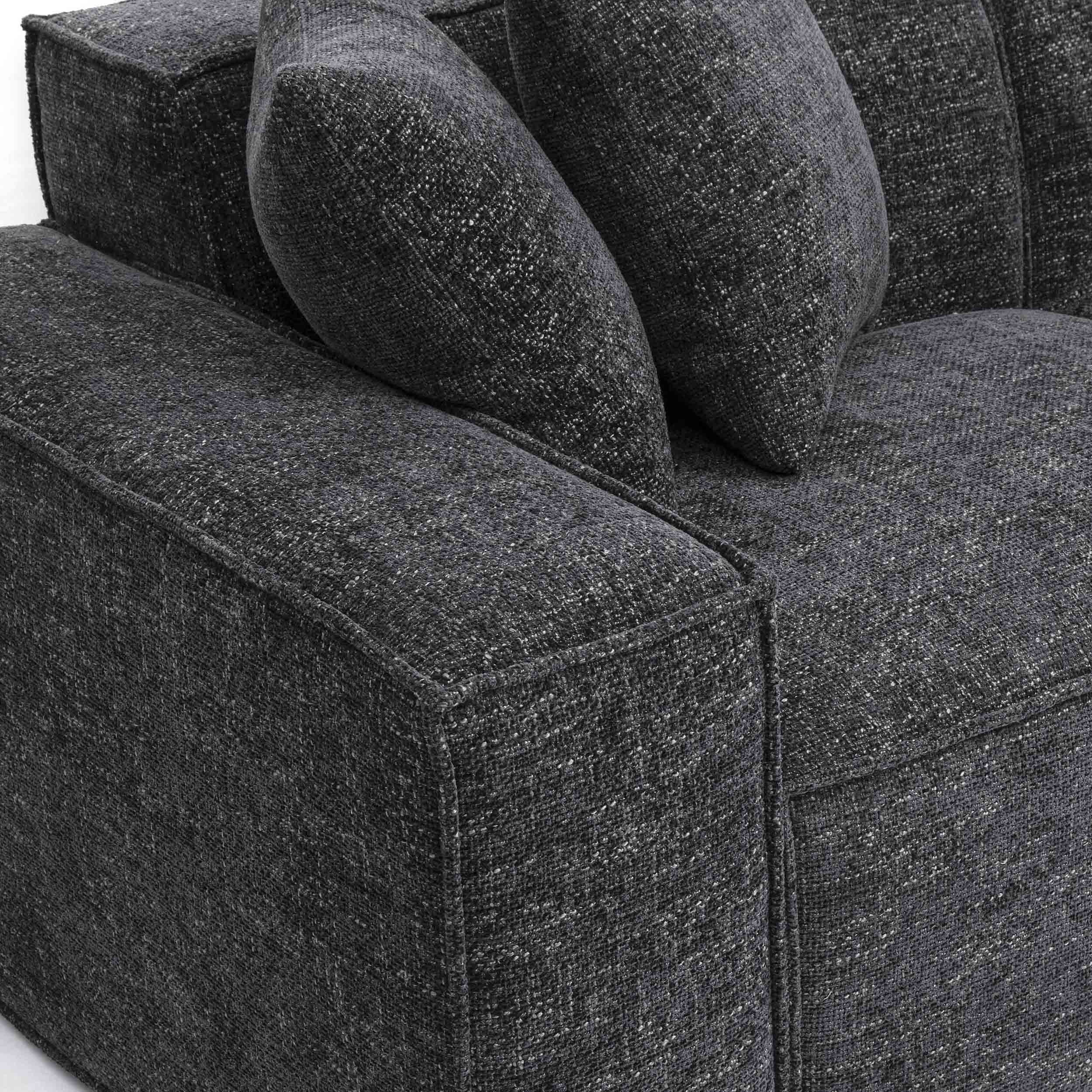Mindy 4 Piece Sectional, Charcoal - Image 4