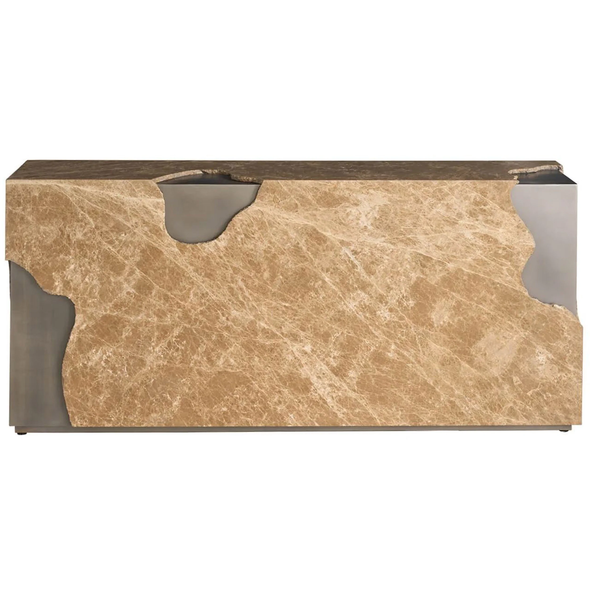 Mirage Console Table, Light Emperador - Image 2