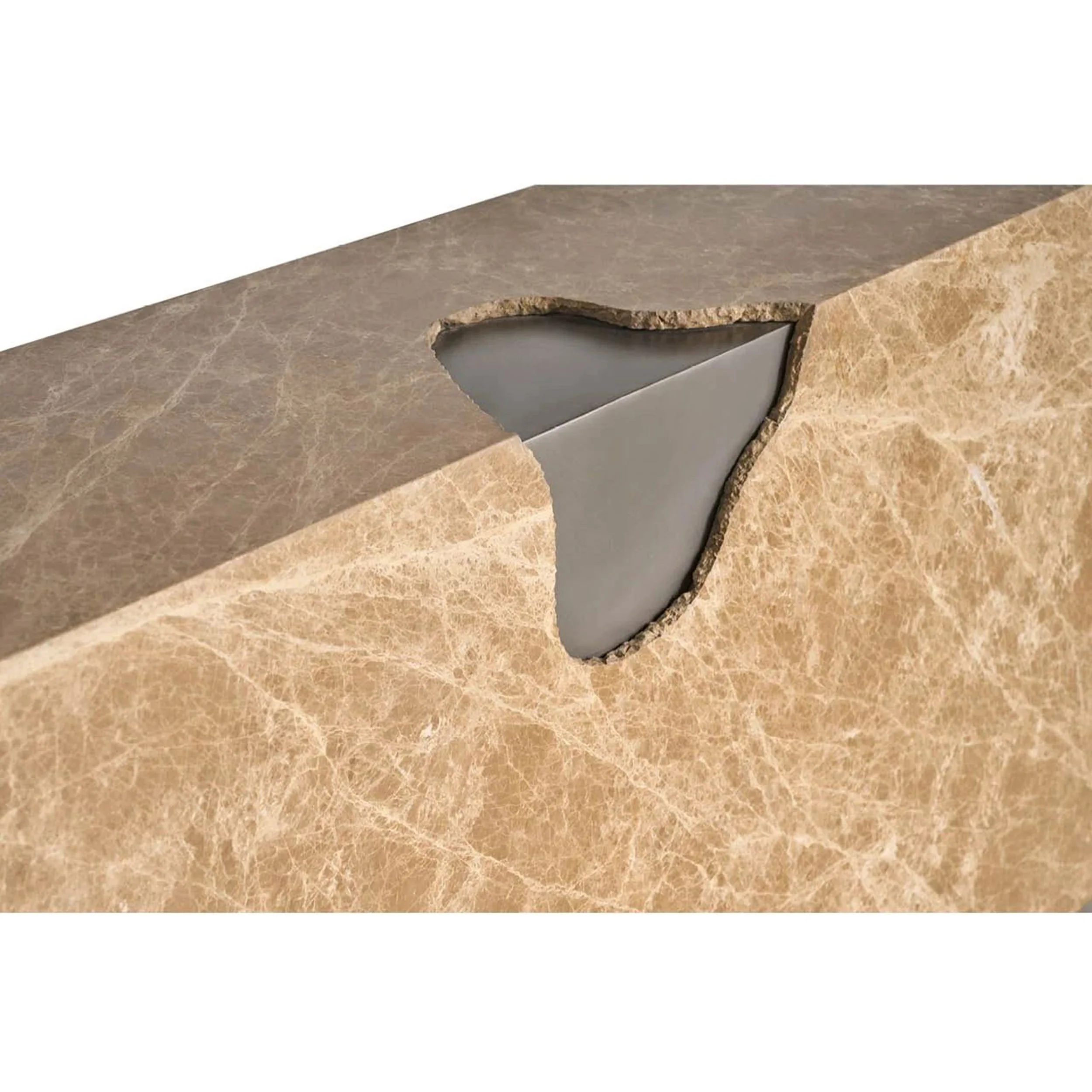 Mirage Console Table, Light Emperador - Image 4