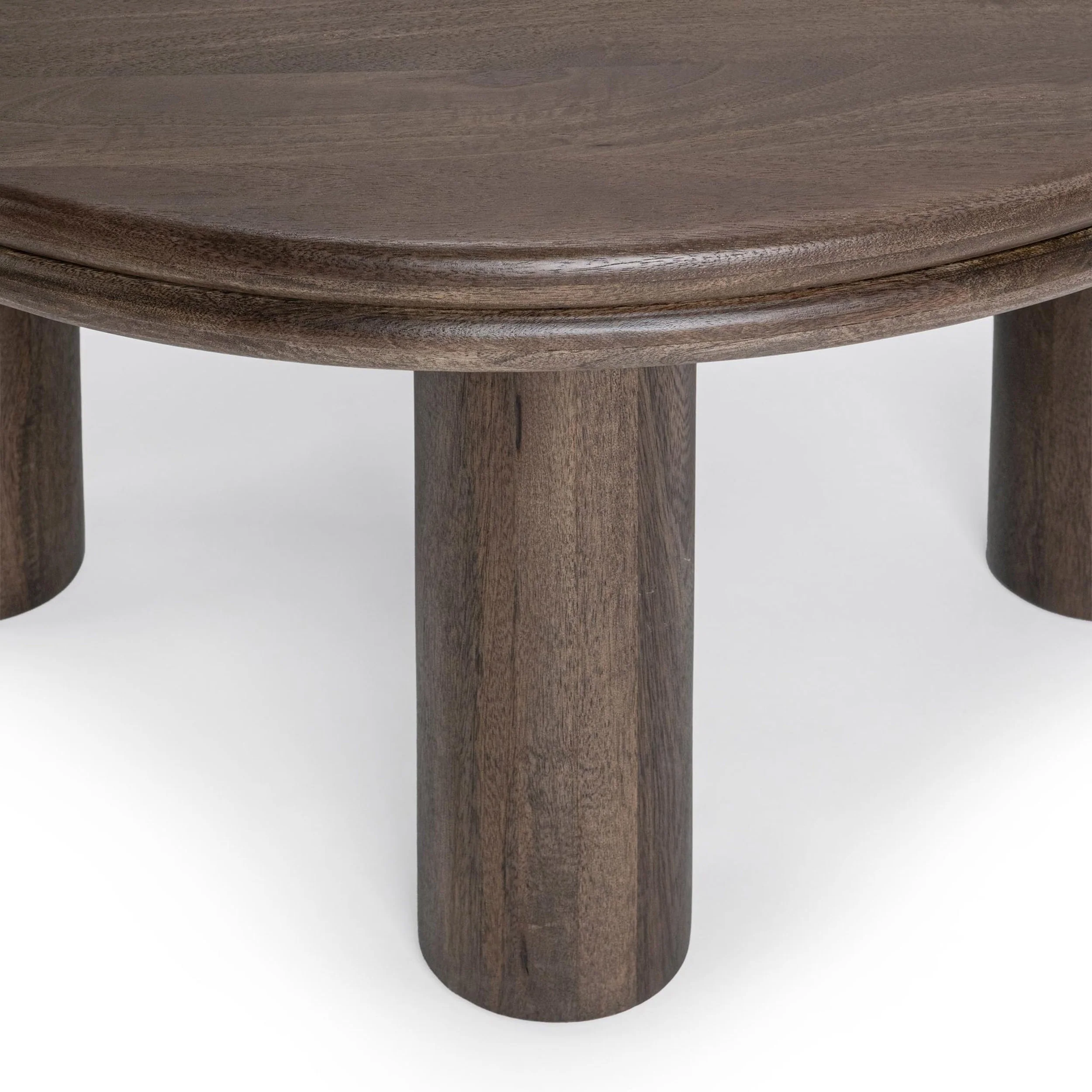 Miranda Round Coffee Table, Cocoa Brown - Image 4