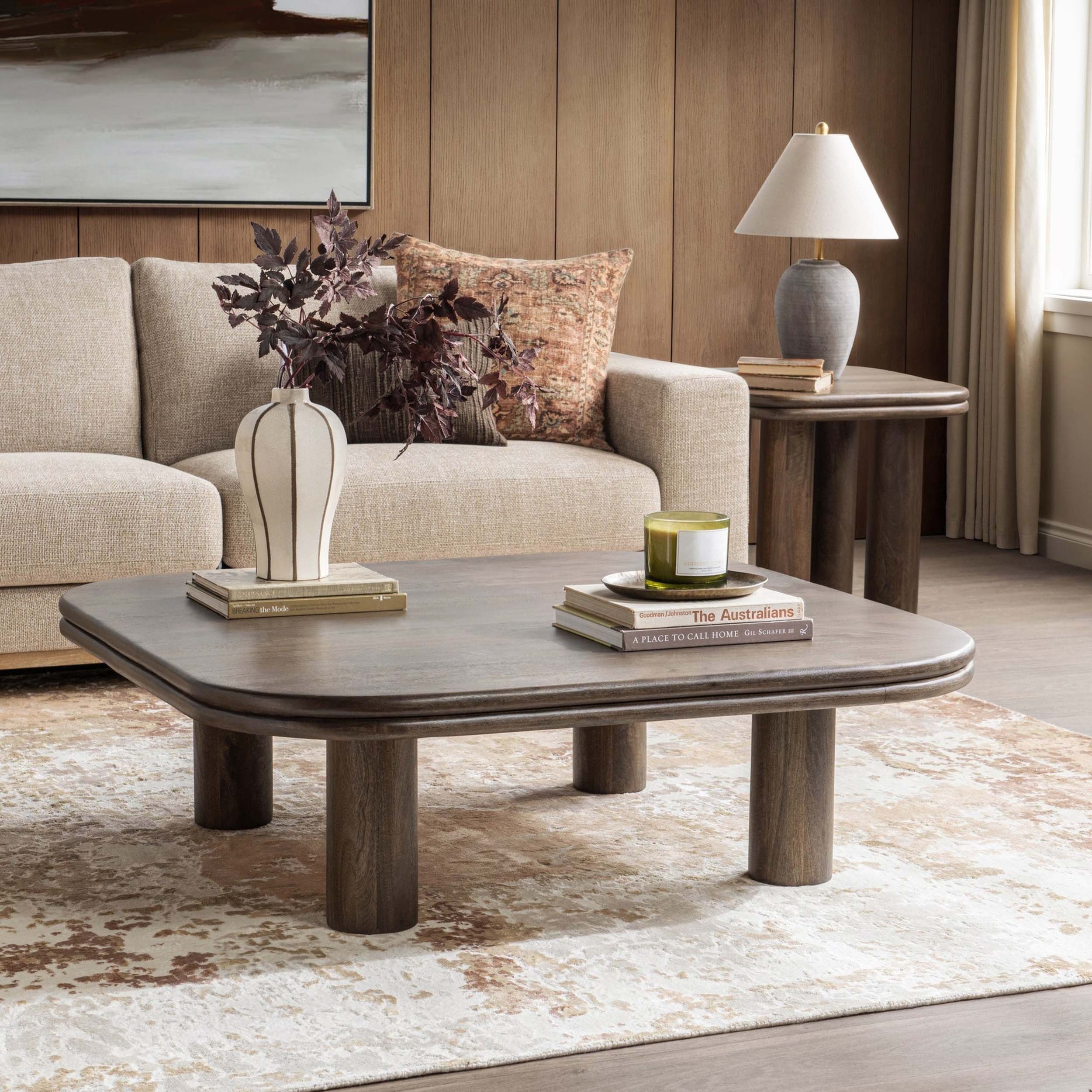 Miranda Square Coffee Table, Cocoa Brown - Image 4