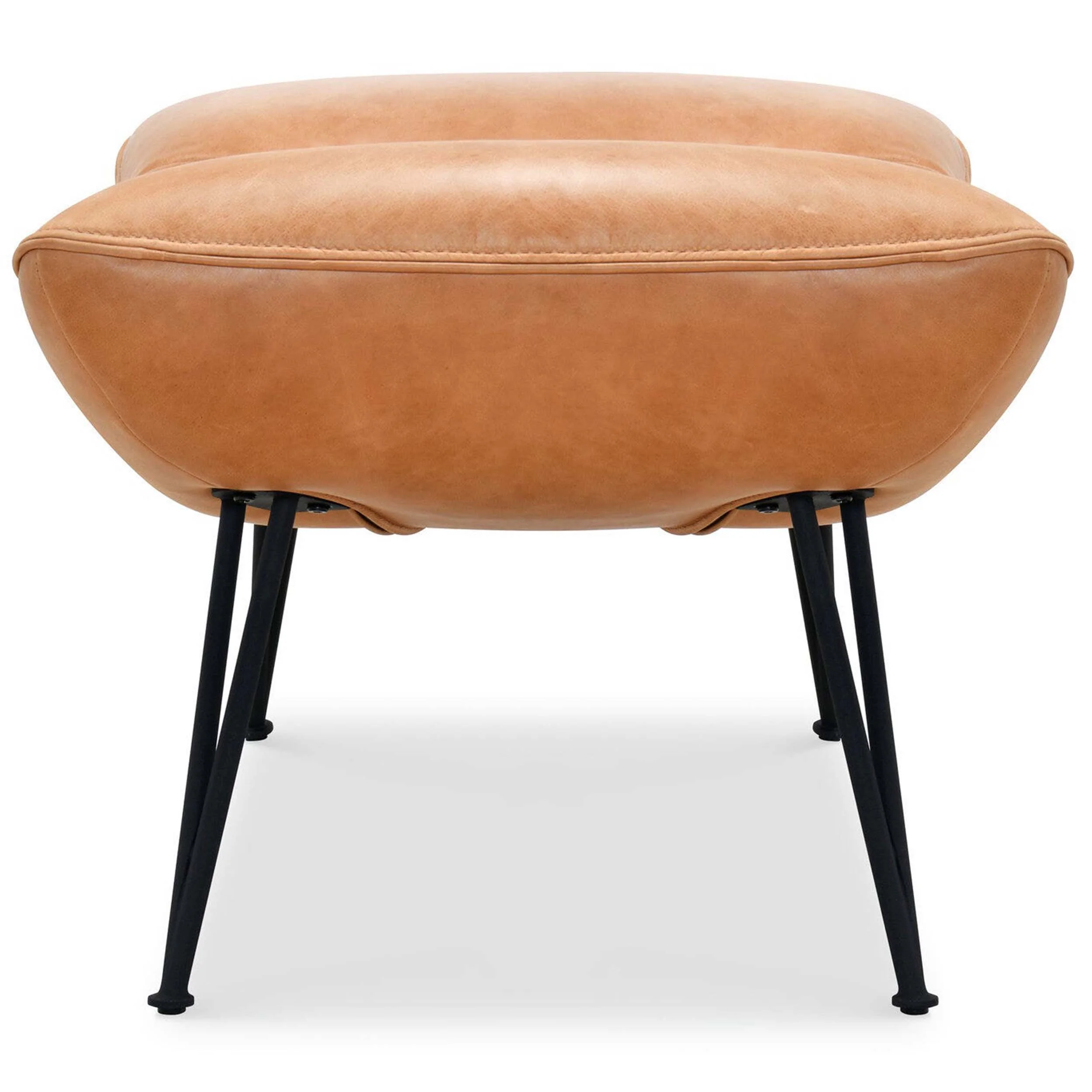Kayne Leather Ottoman, Saddlebag Coin - Image 3
