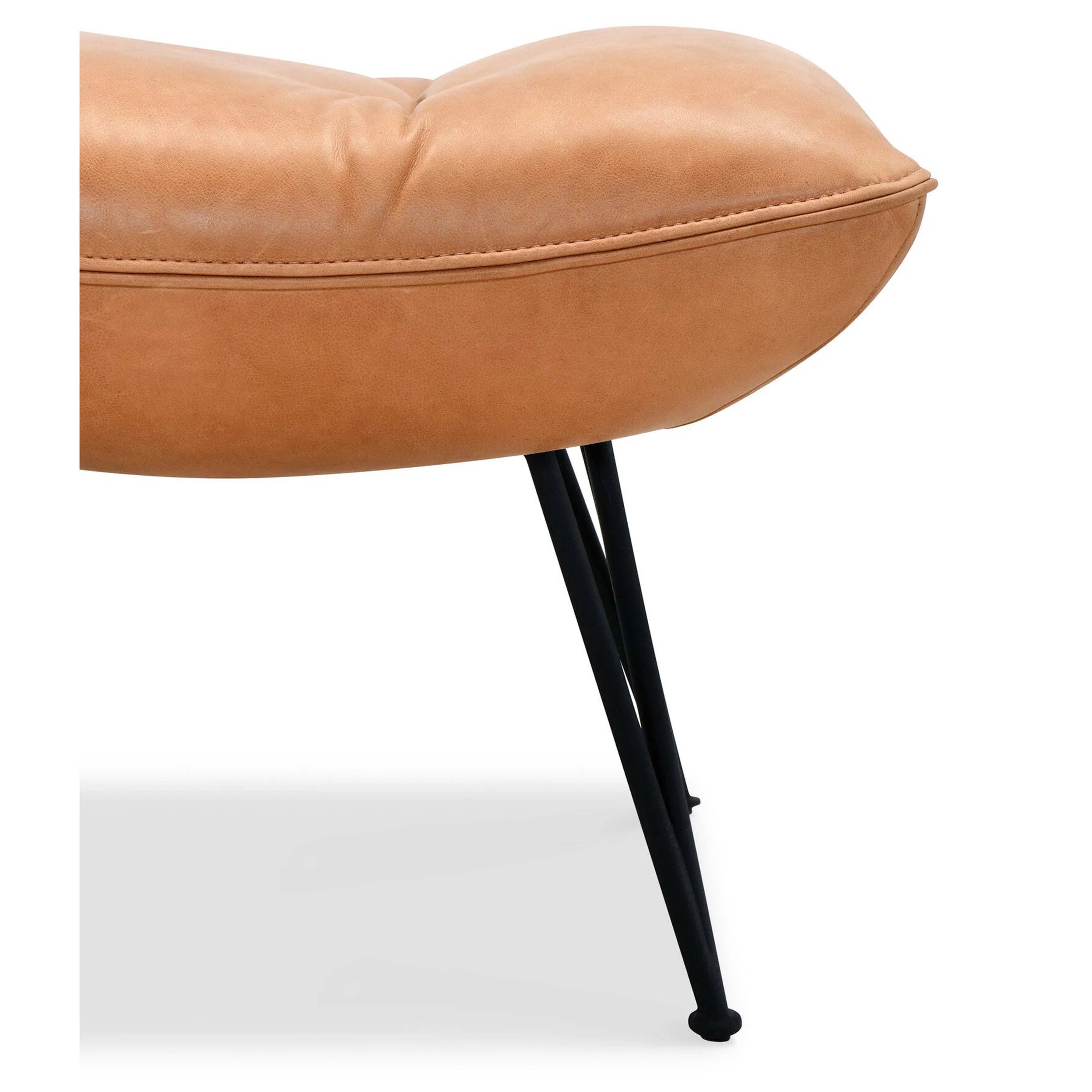 Kayne Leather Ottoman, Saddlebag Coin - Image 4