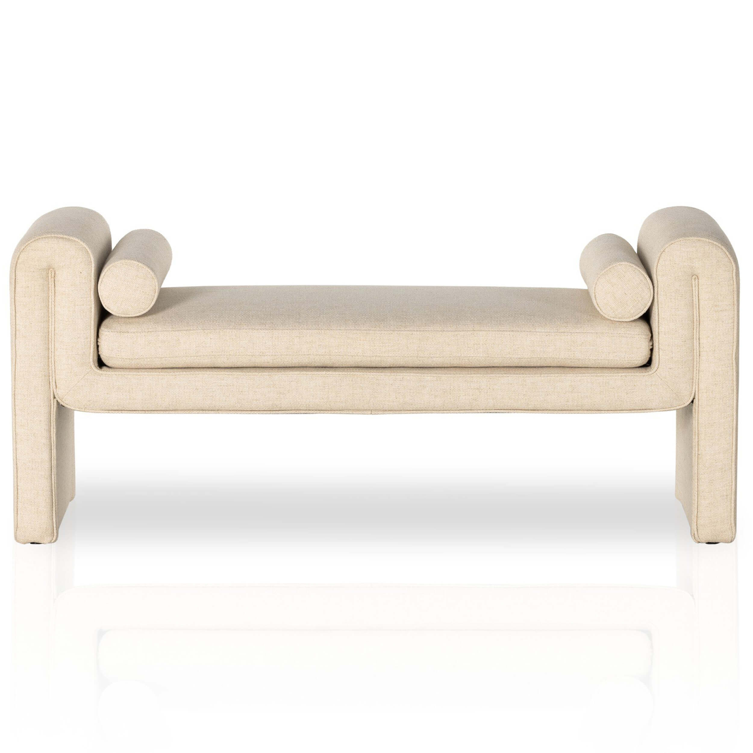 Mitchell Bench, Thames Cream by Four Hands - Image 2