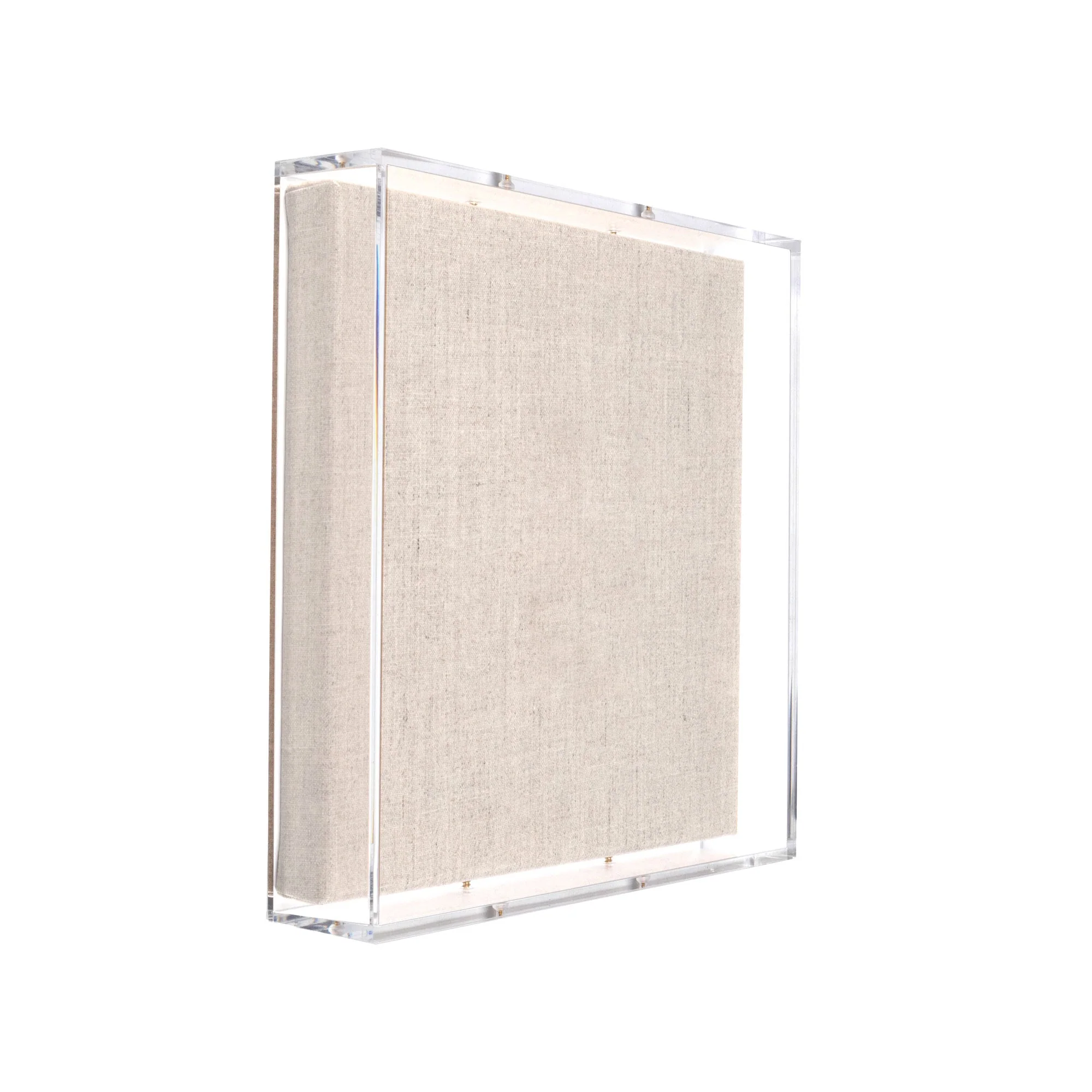 Modern Acrylic Shadowbox with Linen Canvas 2" Depth | UV Grade - Image 19
