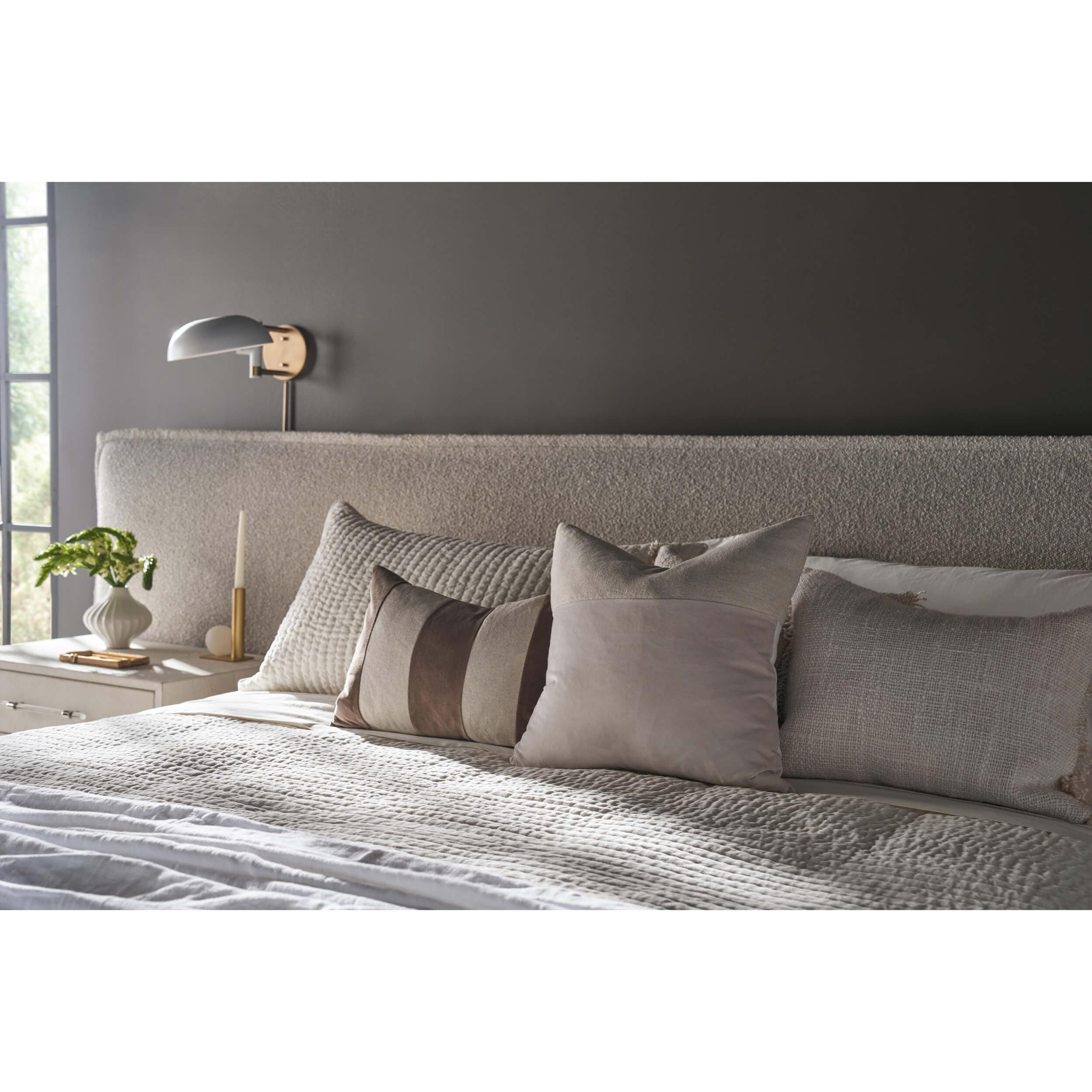 Modern Lux Wall King Bed, Medina Pebble - Image 3