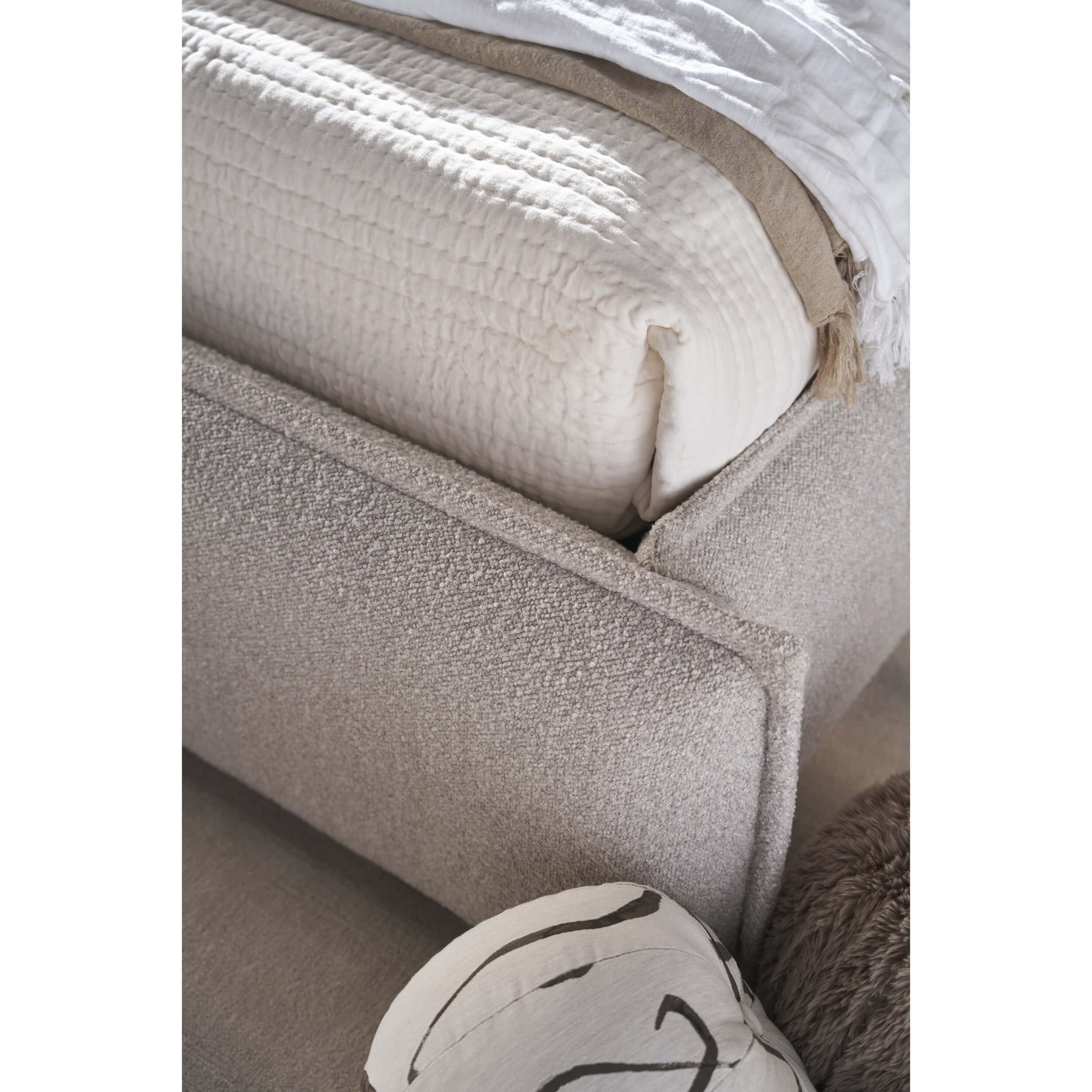 Modern Lux Wall King Bed, Medina Pebble - Image 5