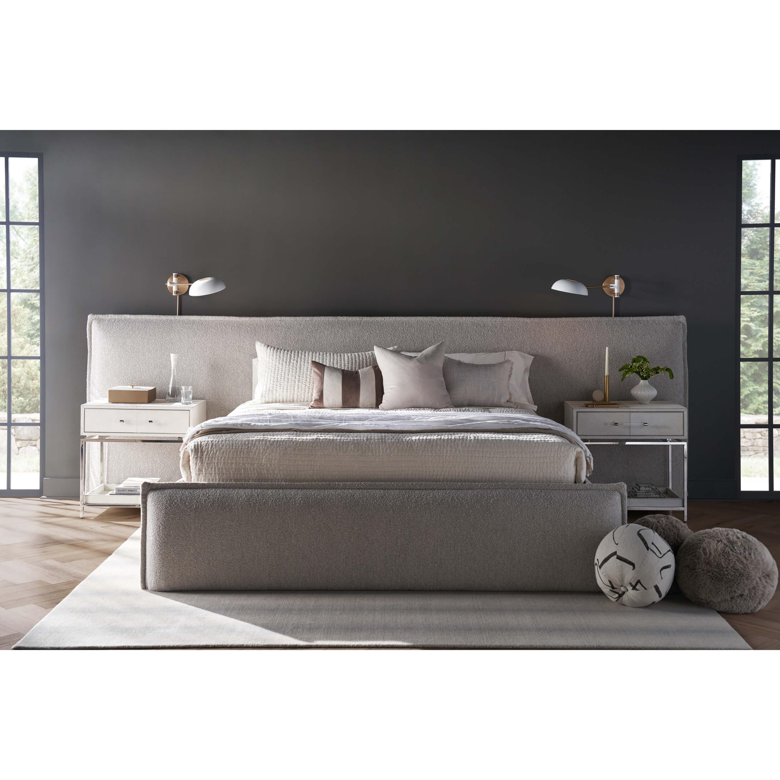Modern Lux Wall King Bed, Medina Pebble - Image 6
