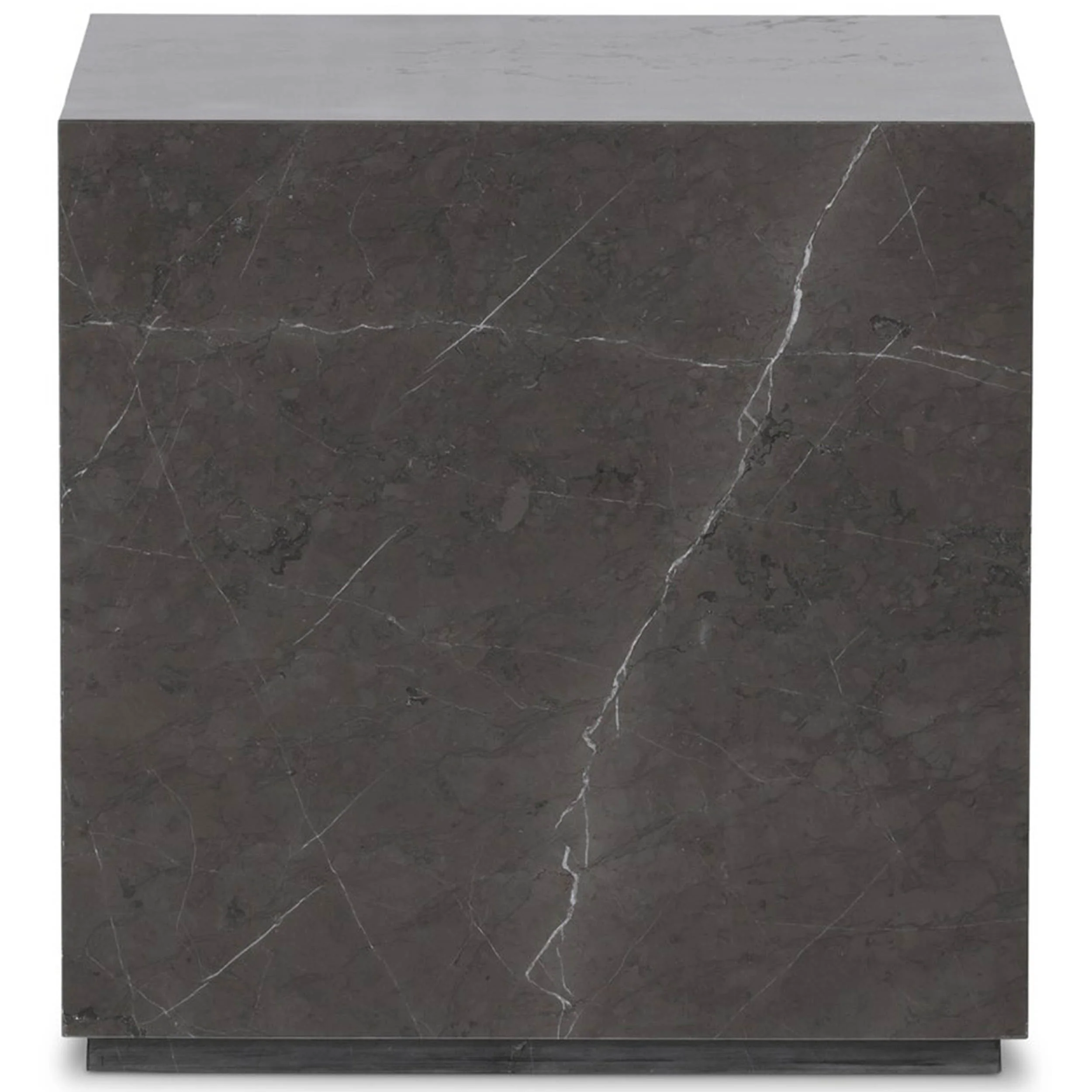 Modern Marble End Table, Grey Italian by Four Hands - Image 2