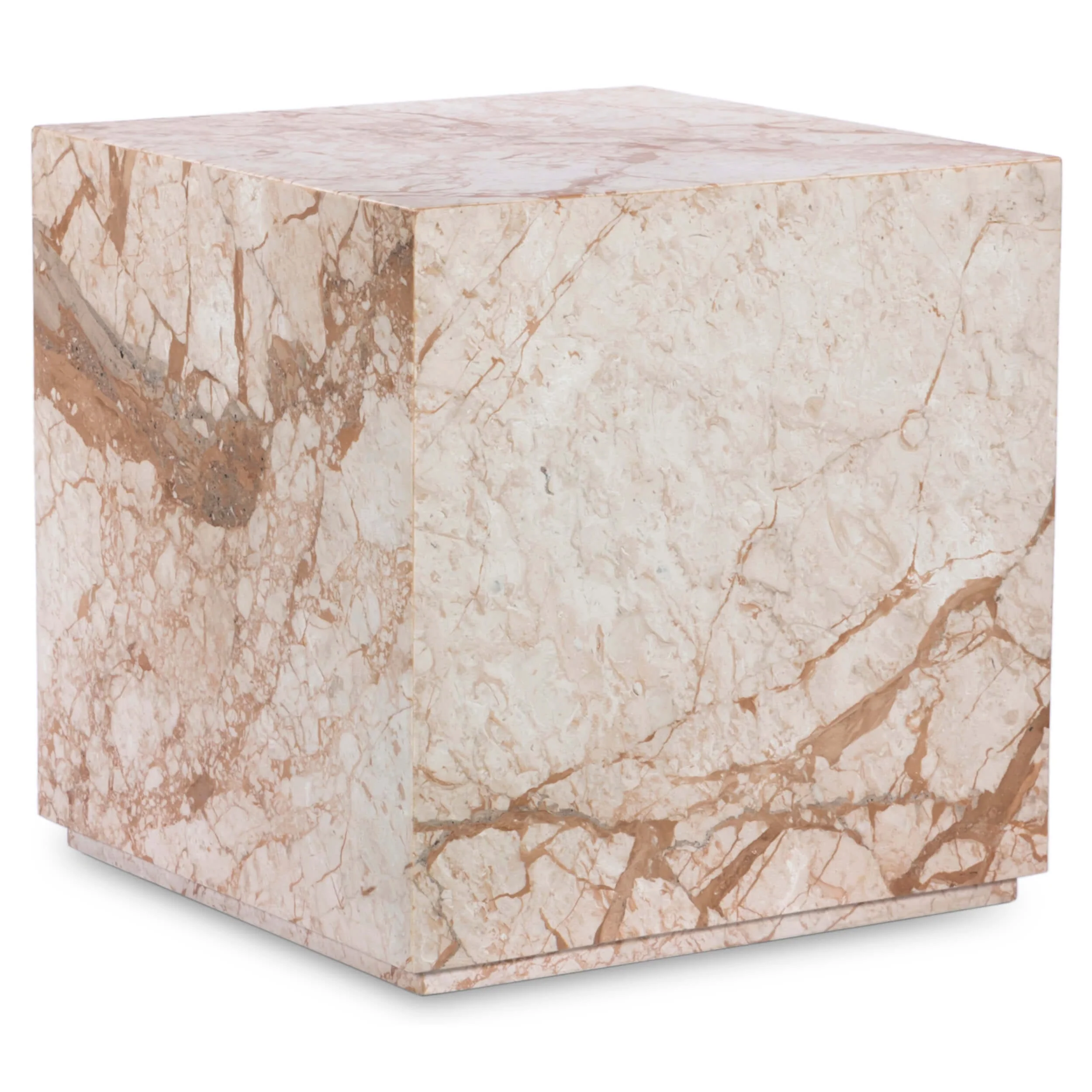 Modern Marble End Table, Desert Taupe by Four Hands