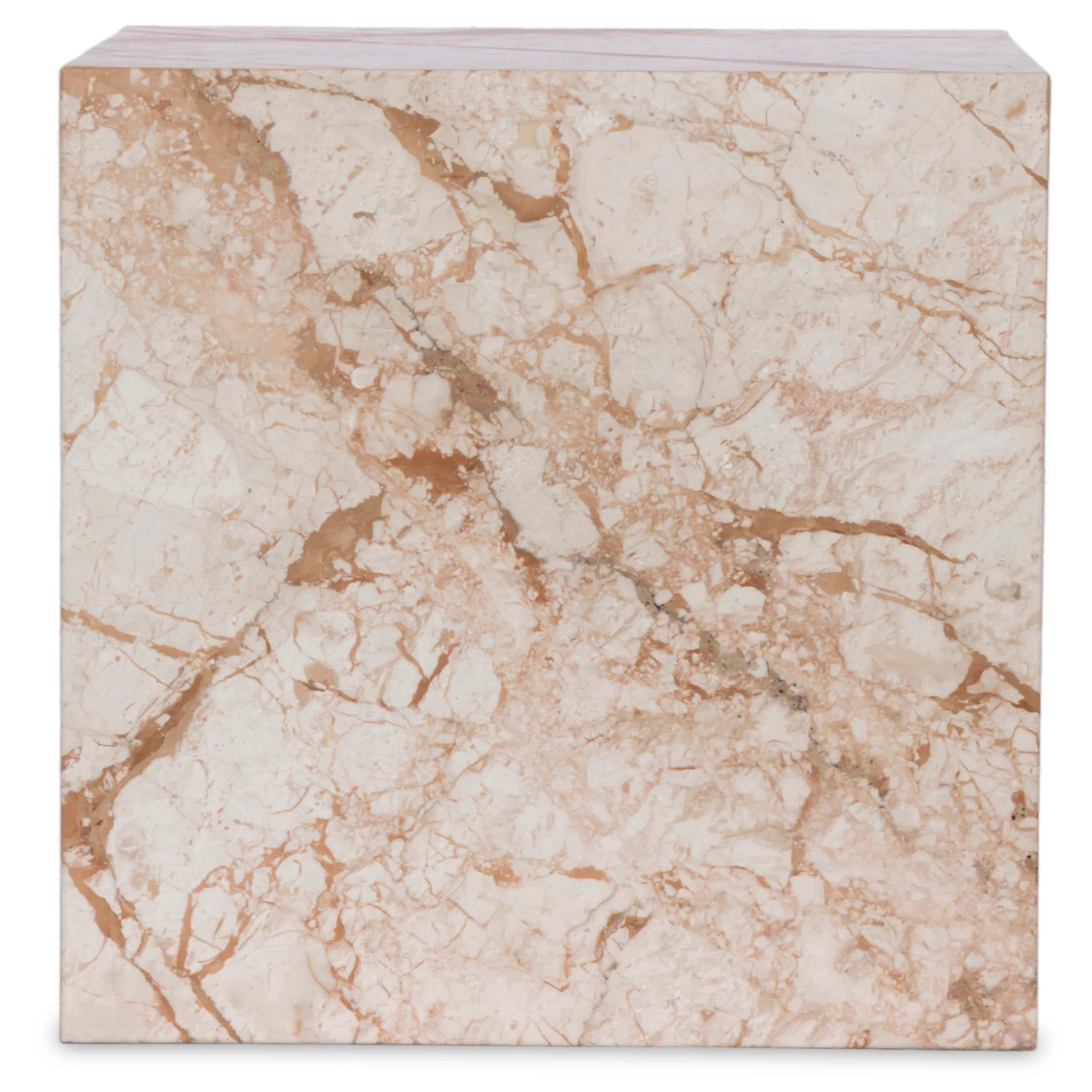 Modern Marble End Table, Desert Taupe by Four Hands - Image 4