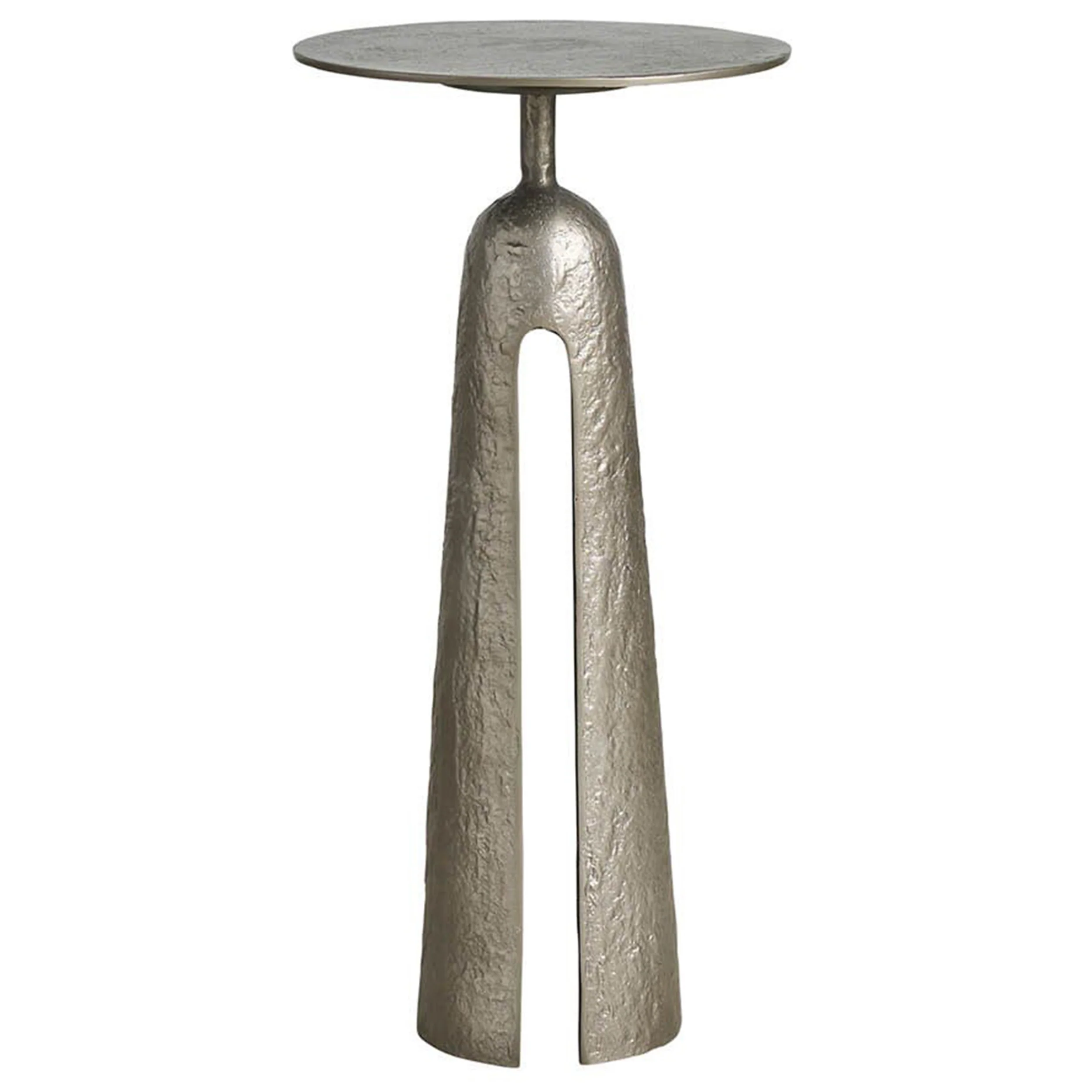 Modern Metal Martini Table, Graphite - Image 2