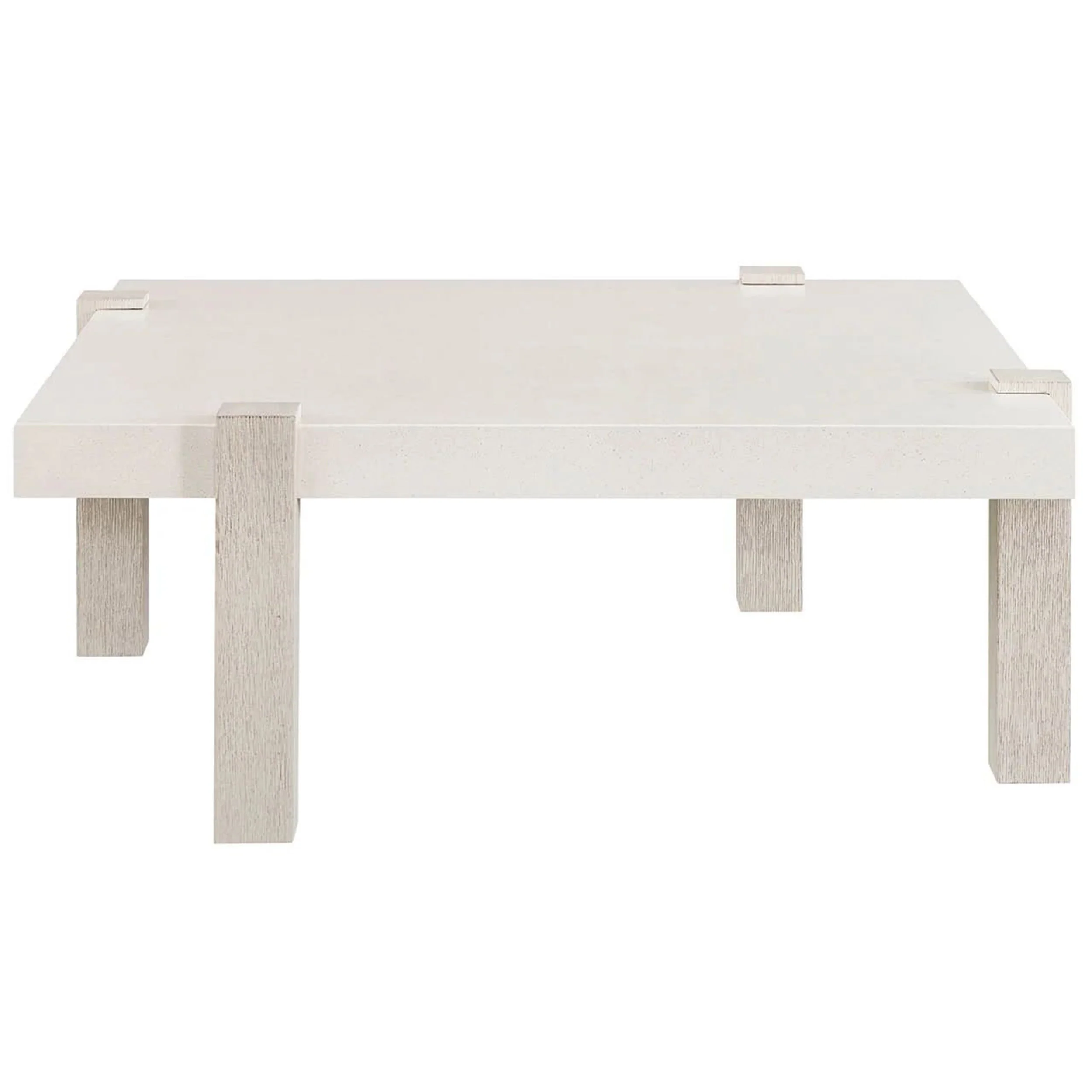 Modern Mist Cocktail Table, White Quartz - Image 2