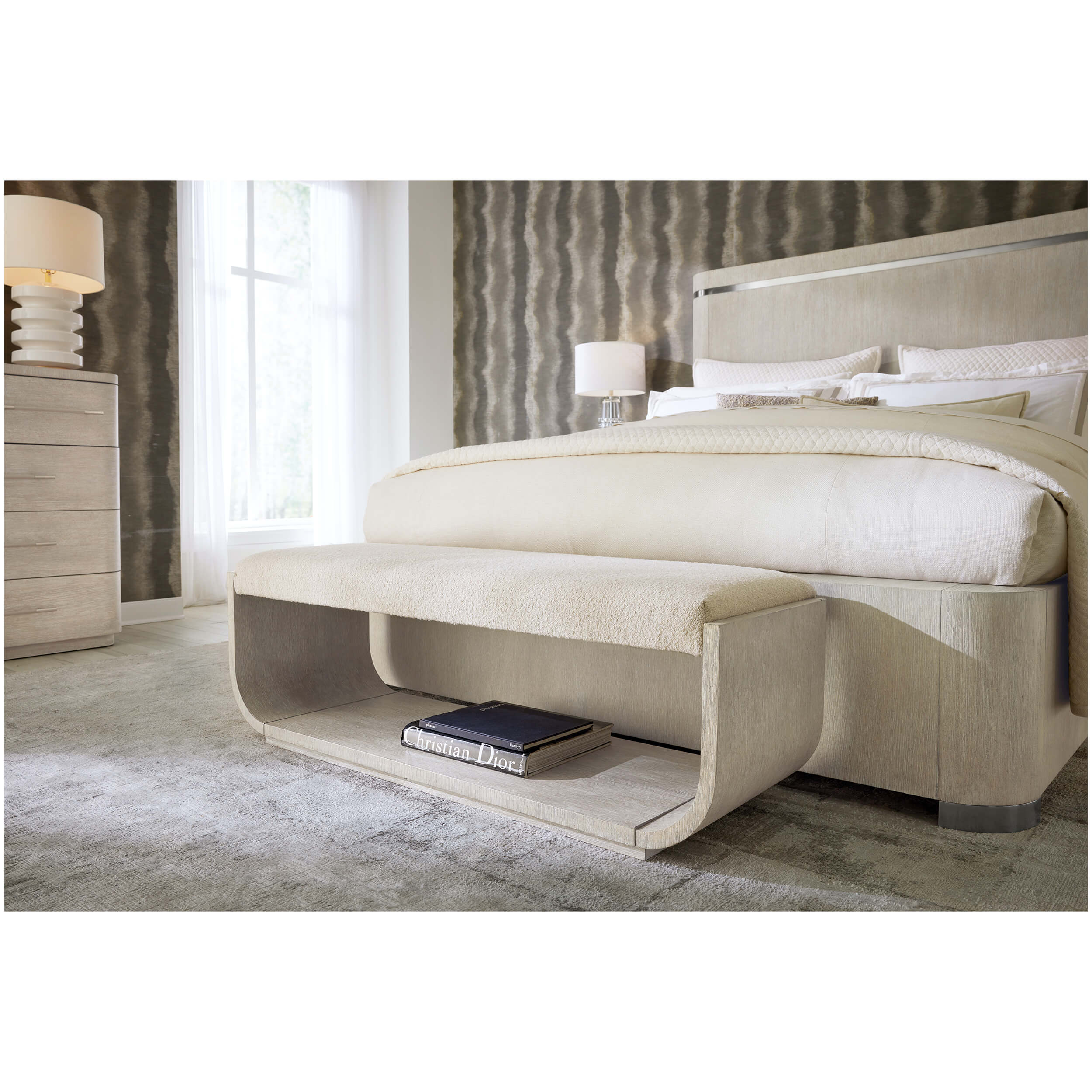 Modern Mood Bed Bench, Inverness Natural/Diamond - Image 3