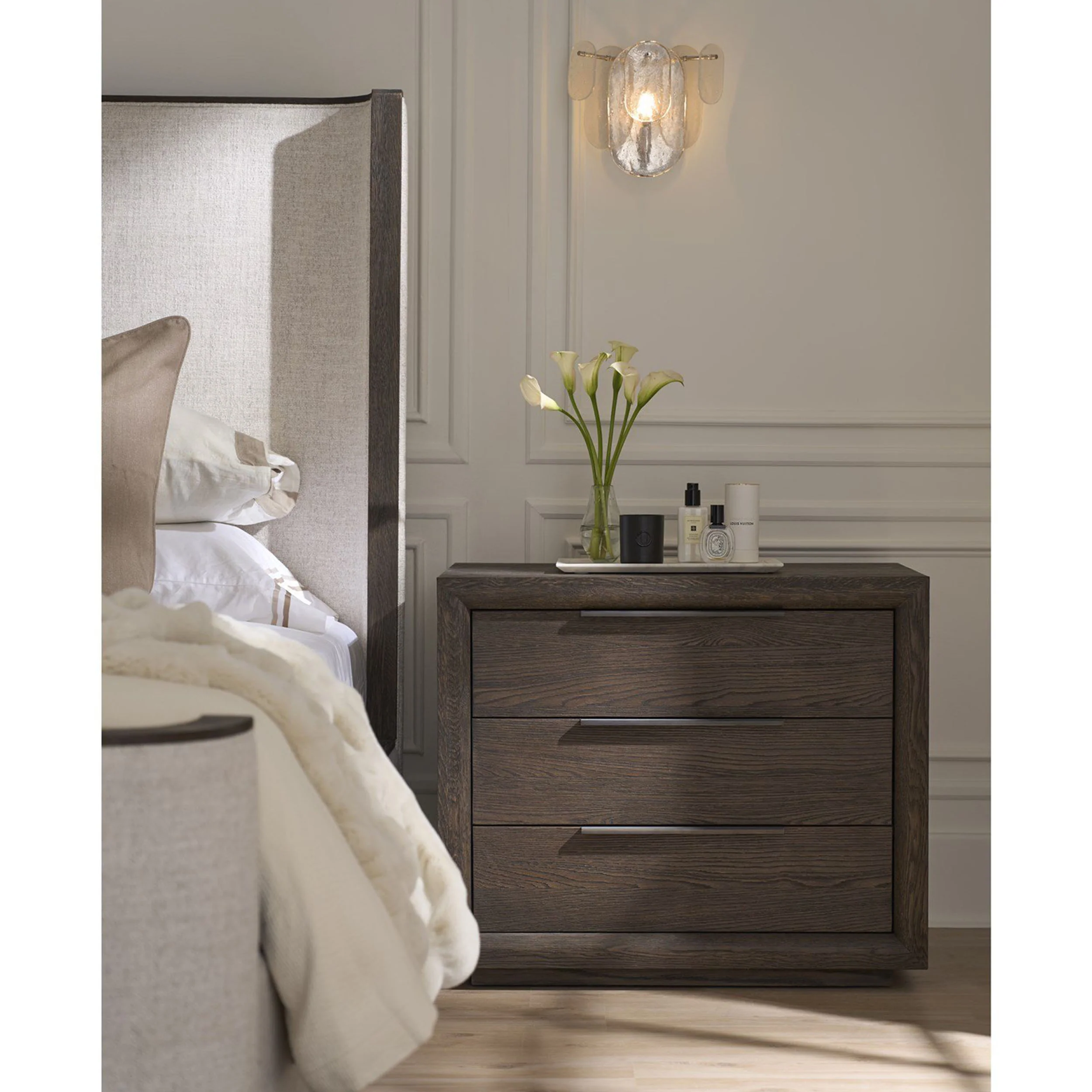 Modern Sable Bed, Monique Linen - Image 3