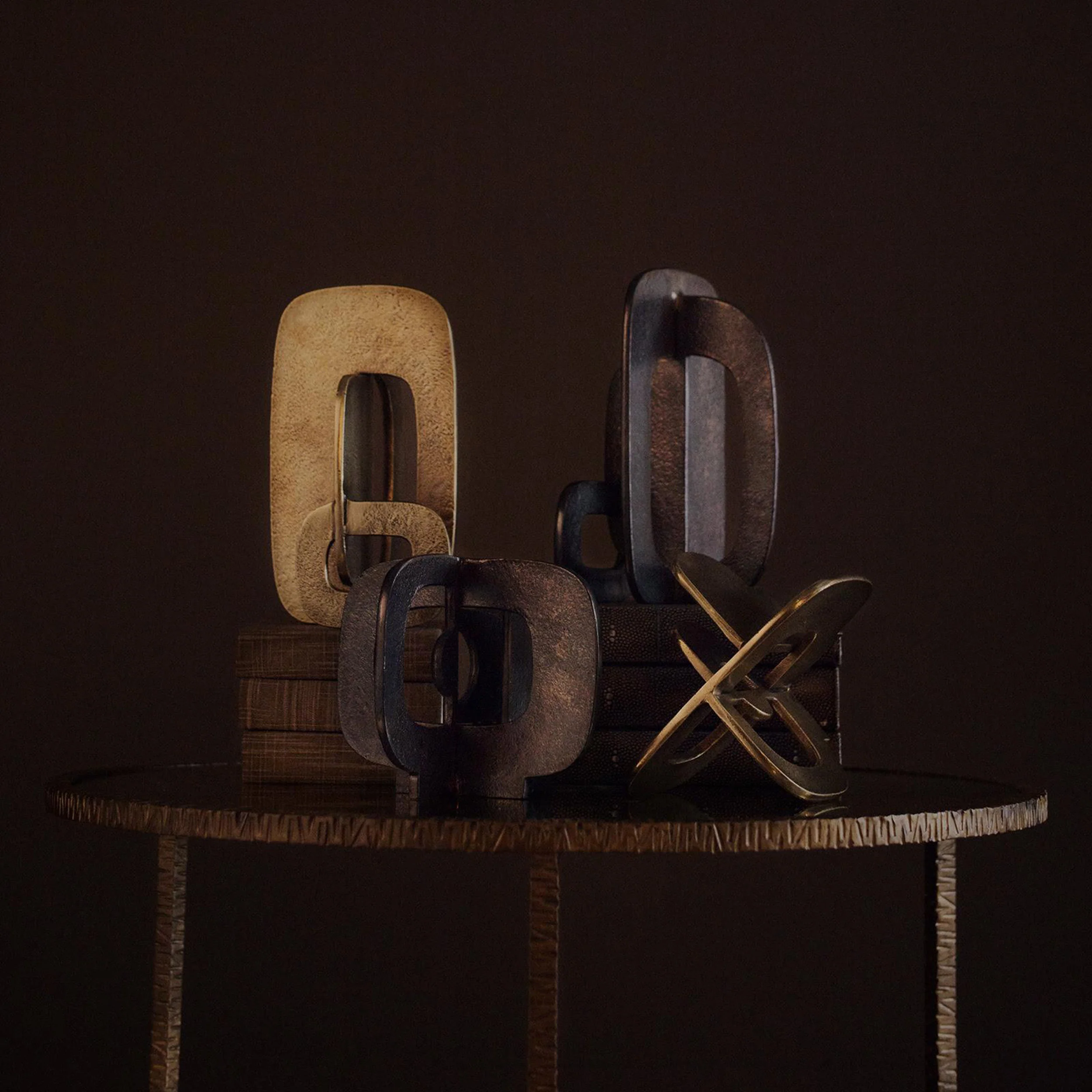 Modernist Tall Sculpture, Brass - Image 3