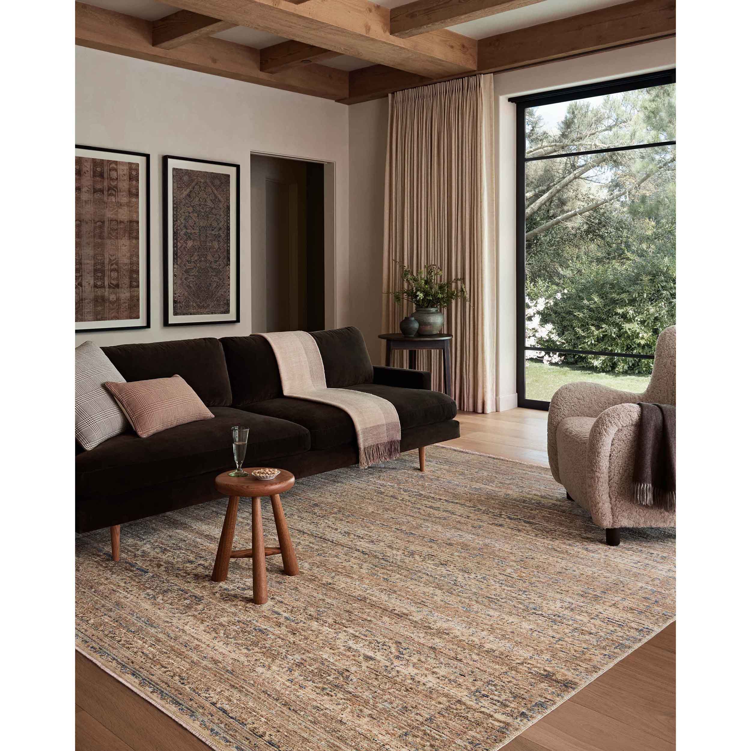 Amber Lewis x Loloi Rug Molly MOL-01, Natural/Denim - Image 5