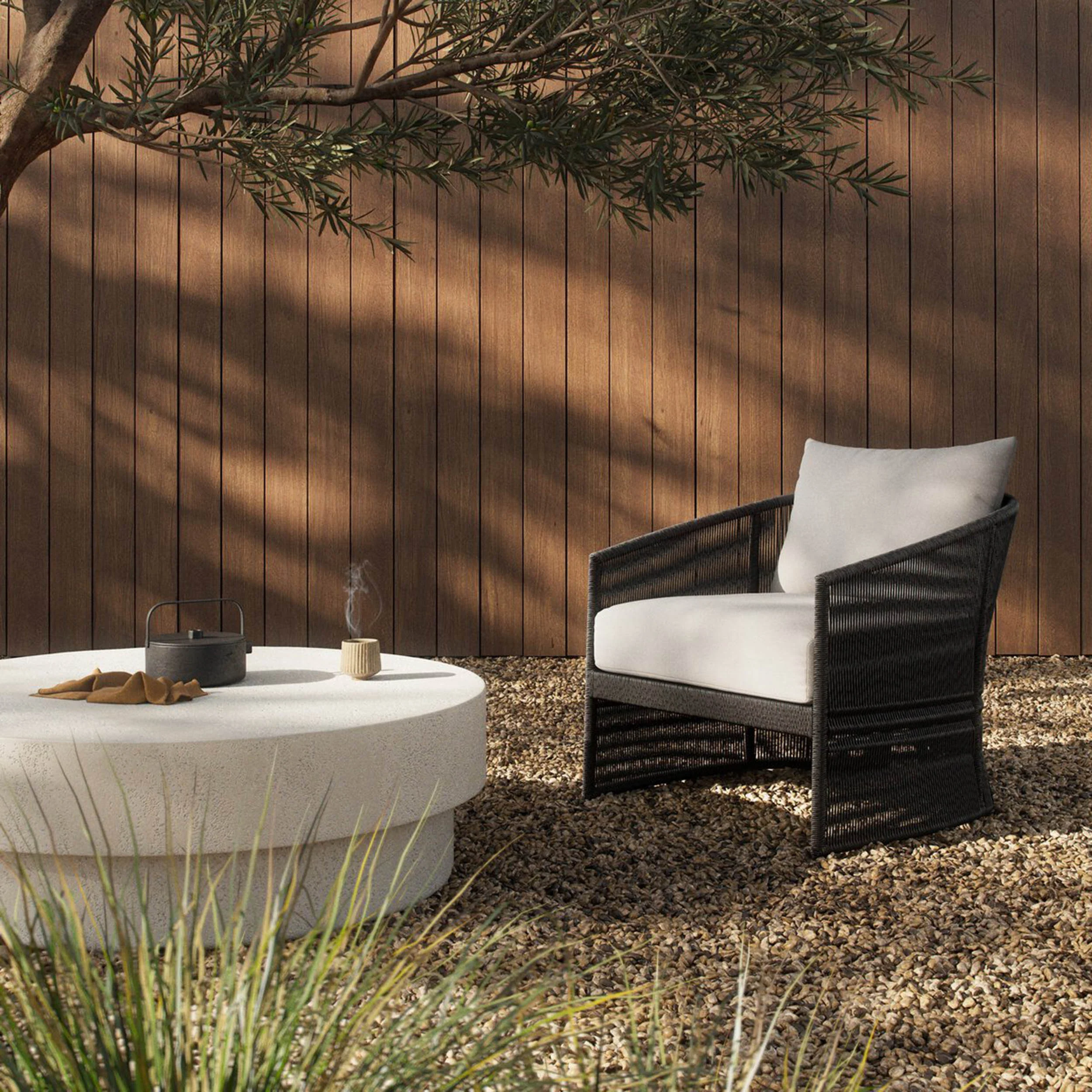 Mondira Outdoor Chair, Arashi Salt by Four Hands - Image 5