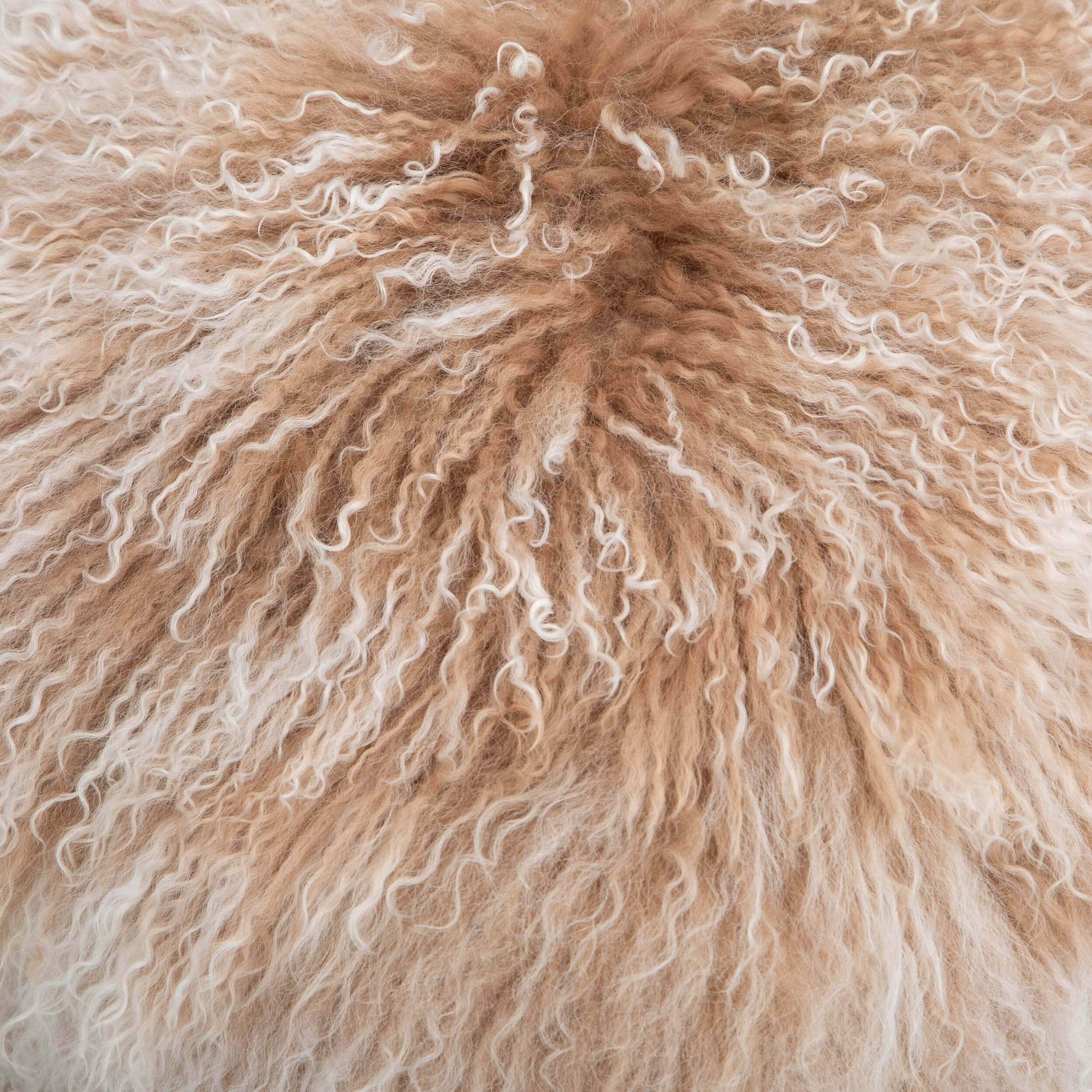 Mongolian Cube Pouf, Nude - Image 3