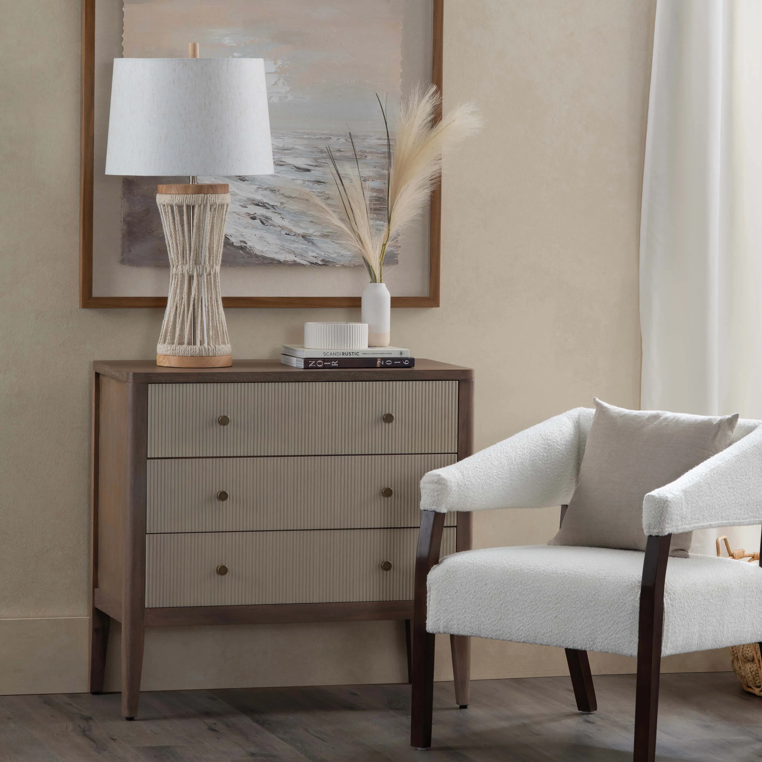 Montclair 3 Drawer Chest, Cream - Image 6