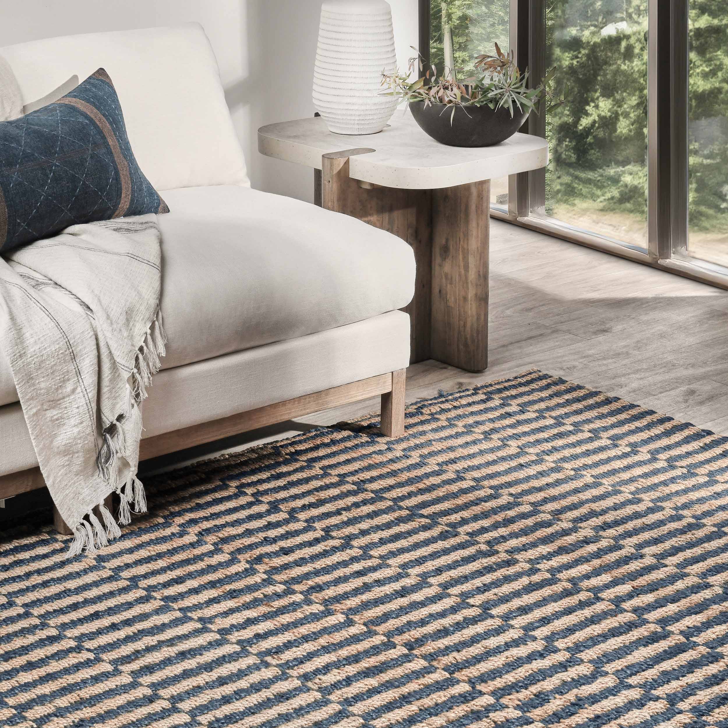 Monterey Jute Rug, Blue/Natural - Image 5