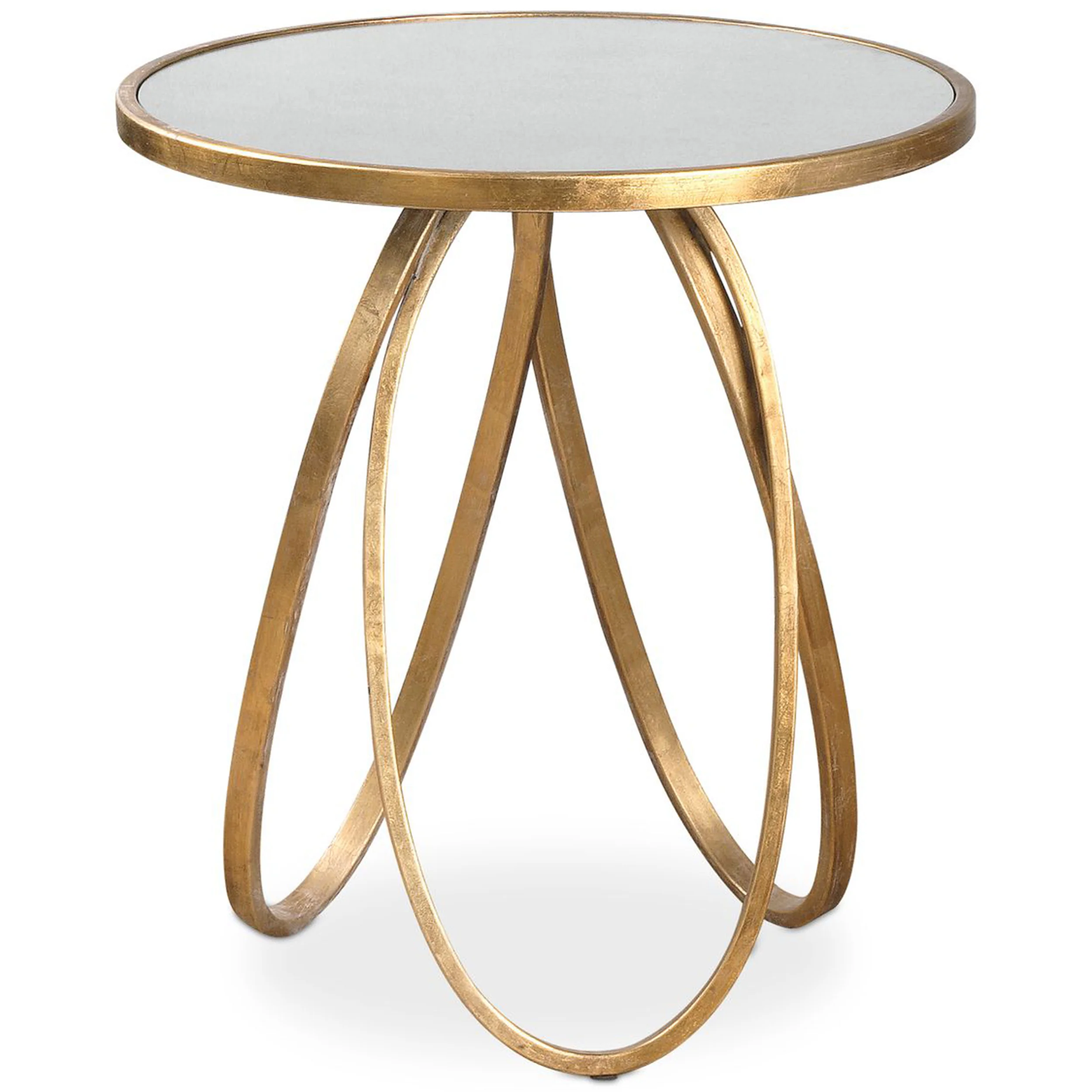 Montrez Side Table, Gold Leaf