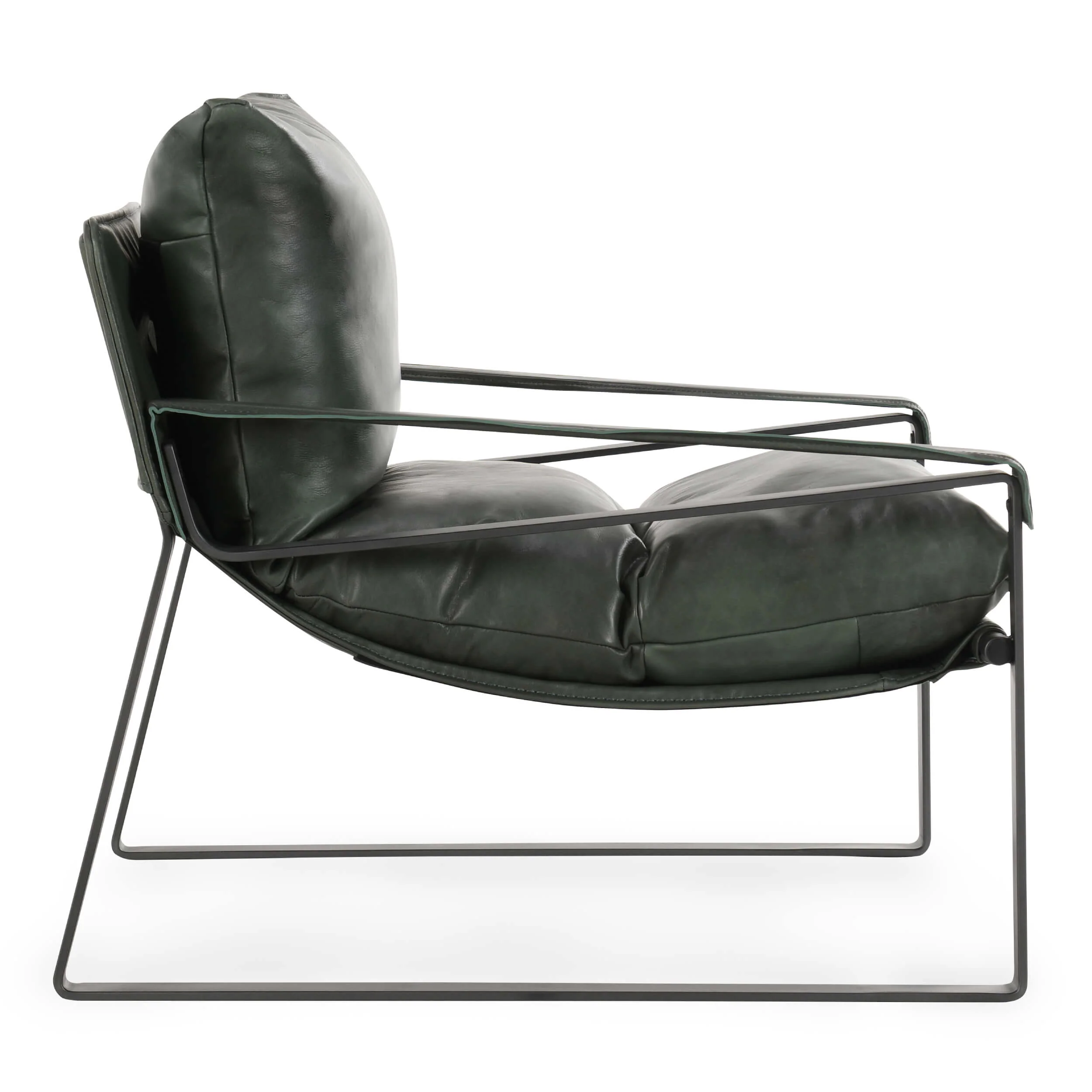 Morgan Leather Chair, Iron - Image 3