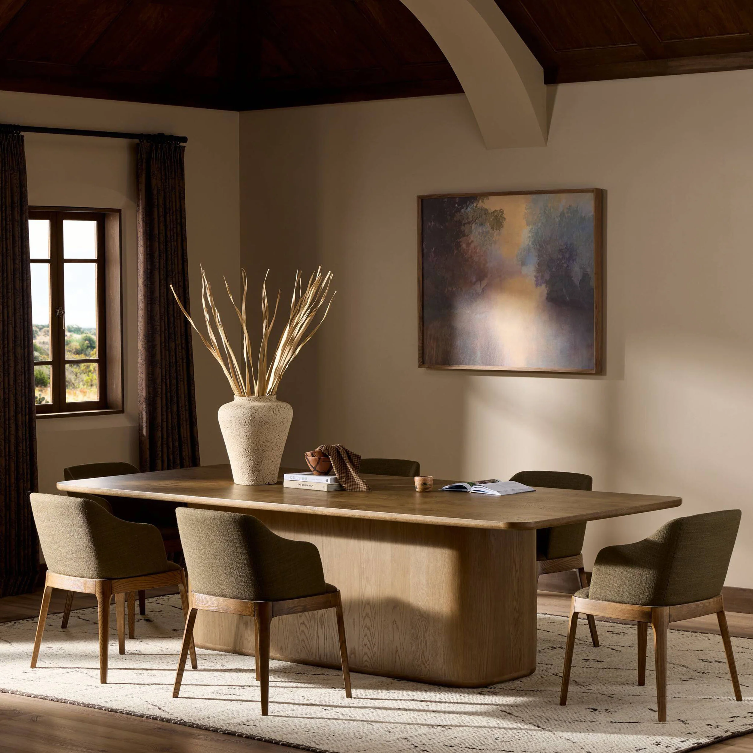 Morley Dining Table, Rye Medium Burl - Image 8