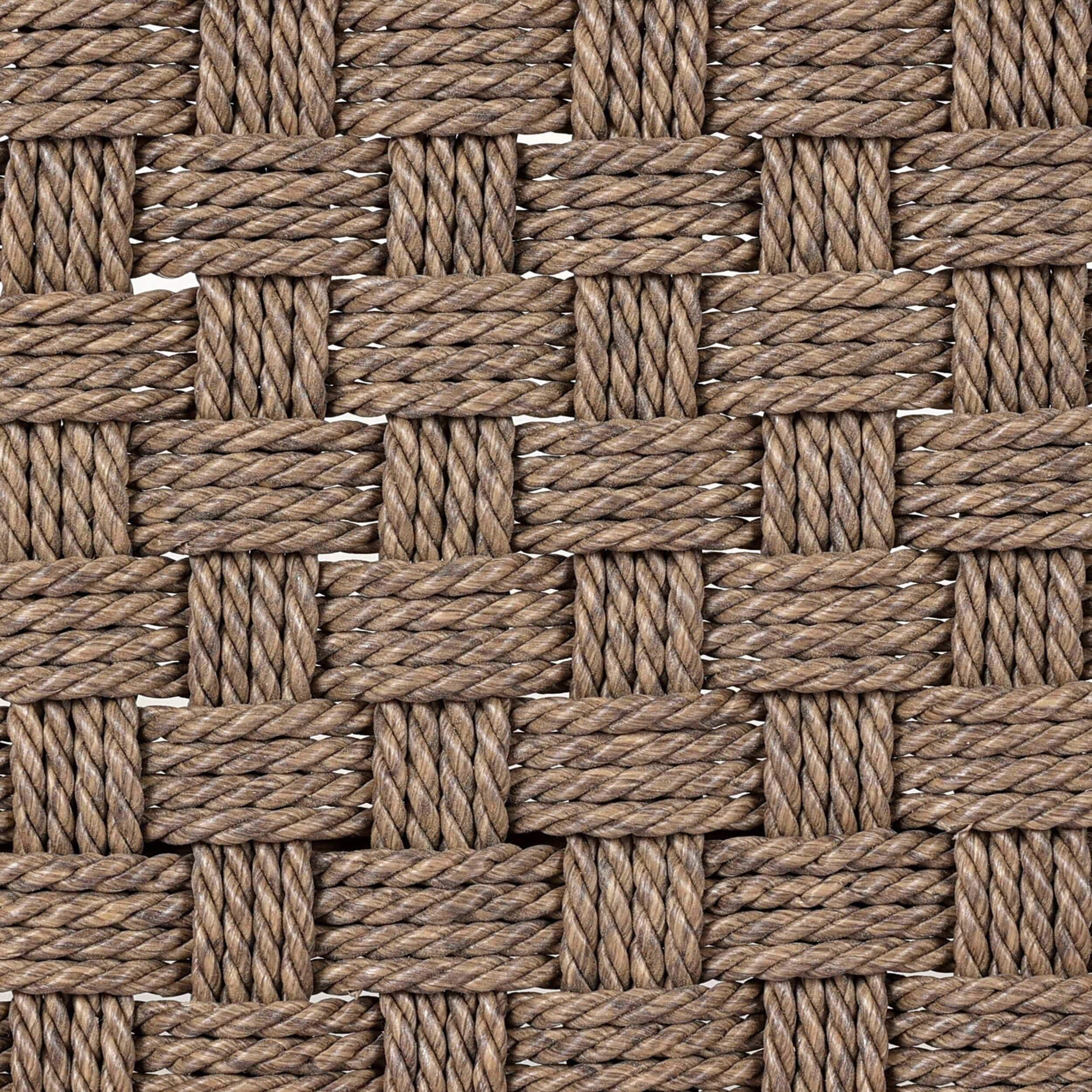 Moxie Outdoor Bench, Dark Textured Woven by Four Hands - Image 5