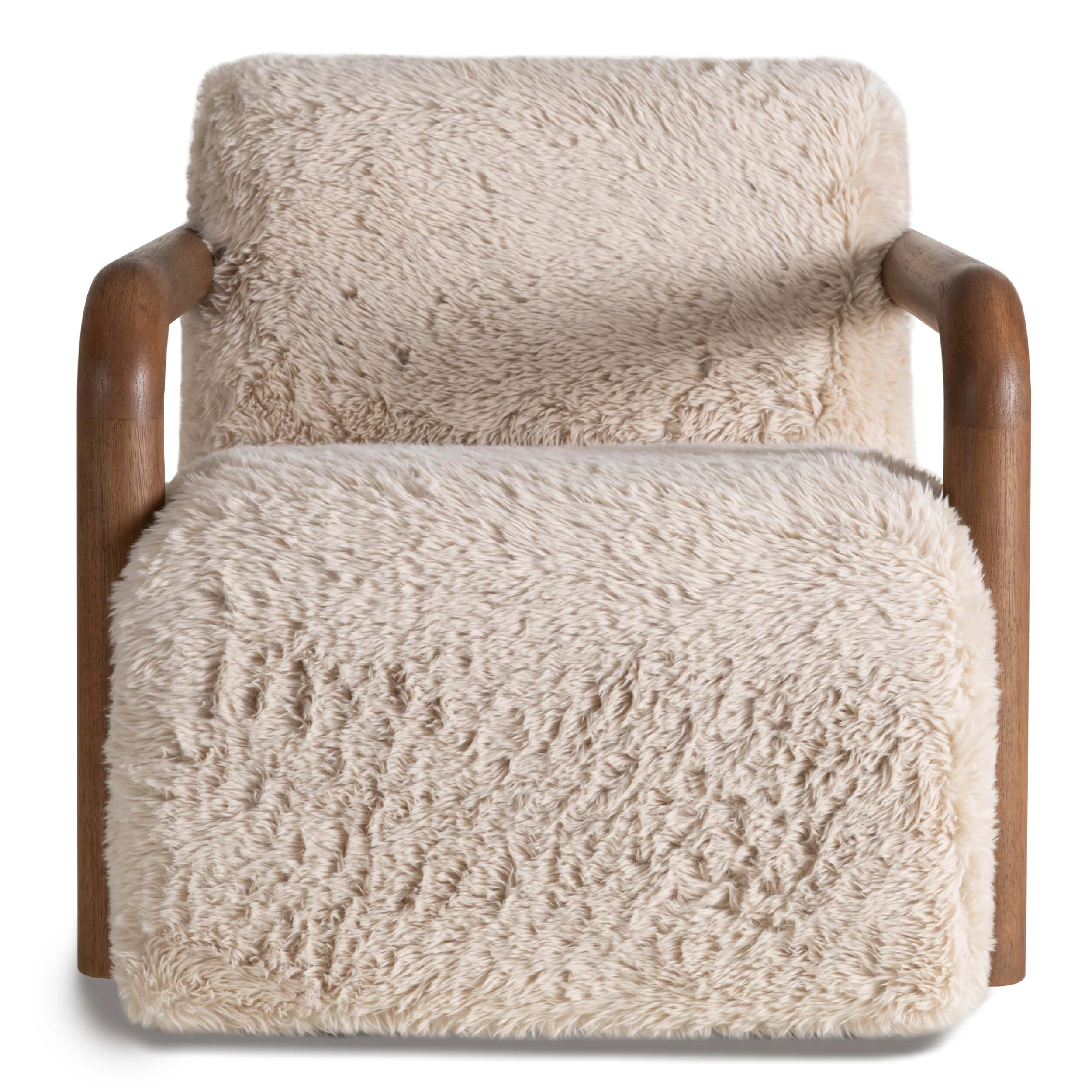 Muir Swivel Chair, Furry Vanilla - Image 2