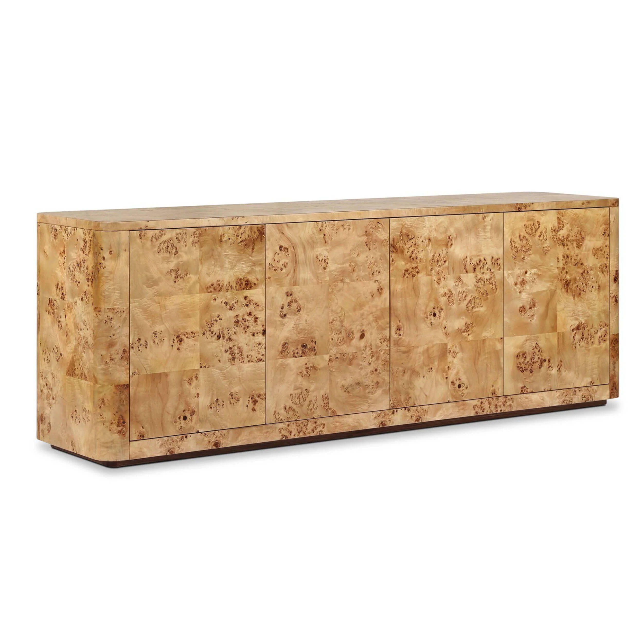 Mullins Media Console, Natural Mappa Burl by Four Hands