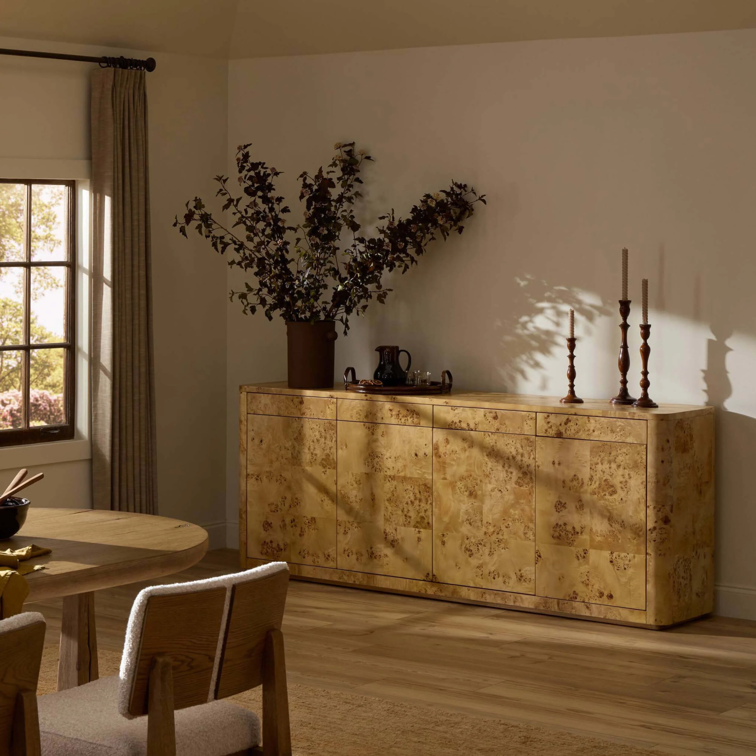 Mullins Sideboard, Natural Mappa Burl by Four Hands - Image 6