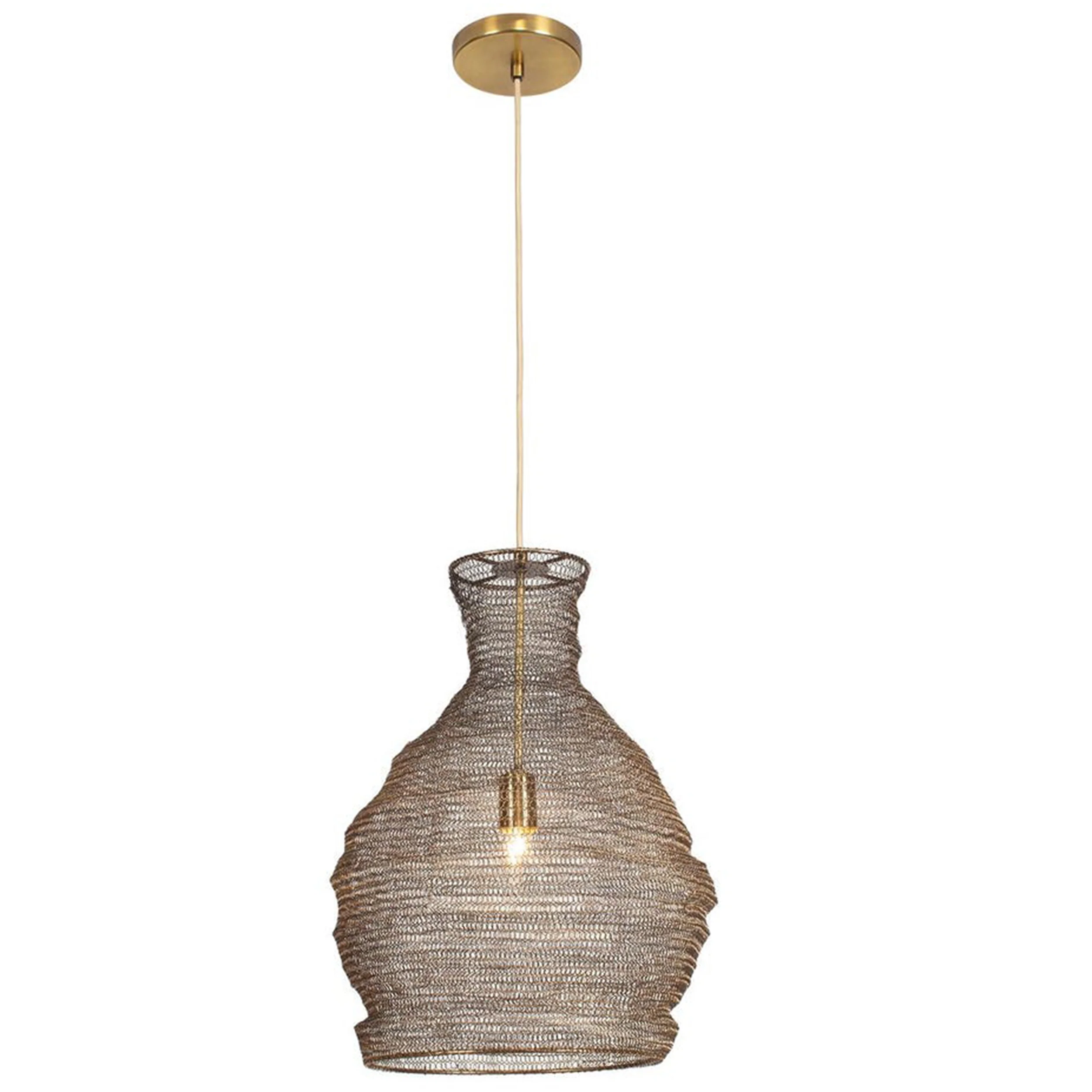 Murmur 1 Light Pendant, Antique Brass - Image 2