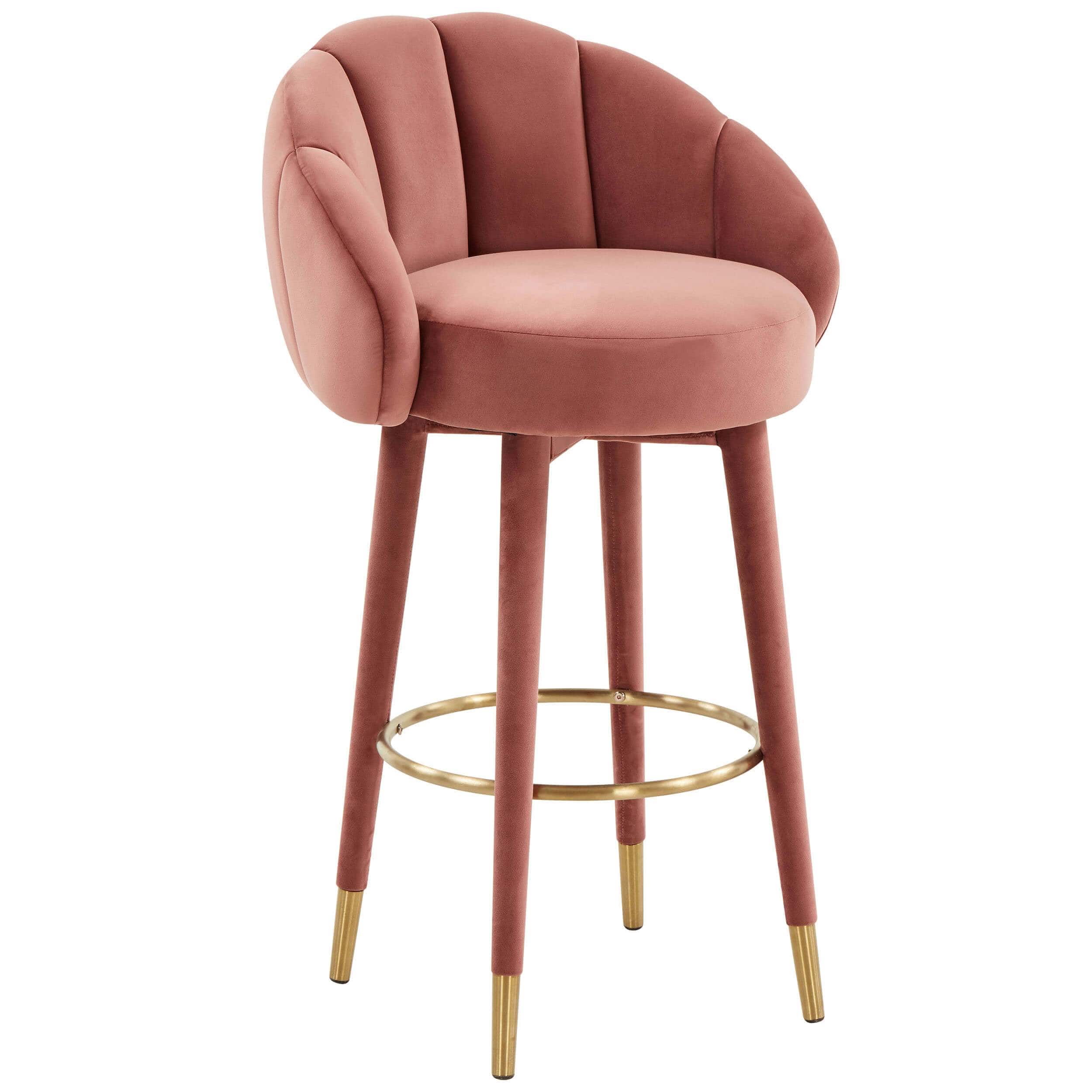 Myla Swivel Bar & Counter Stool, Salmon