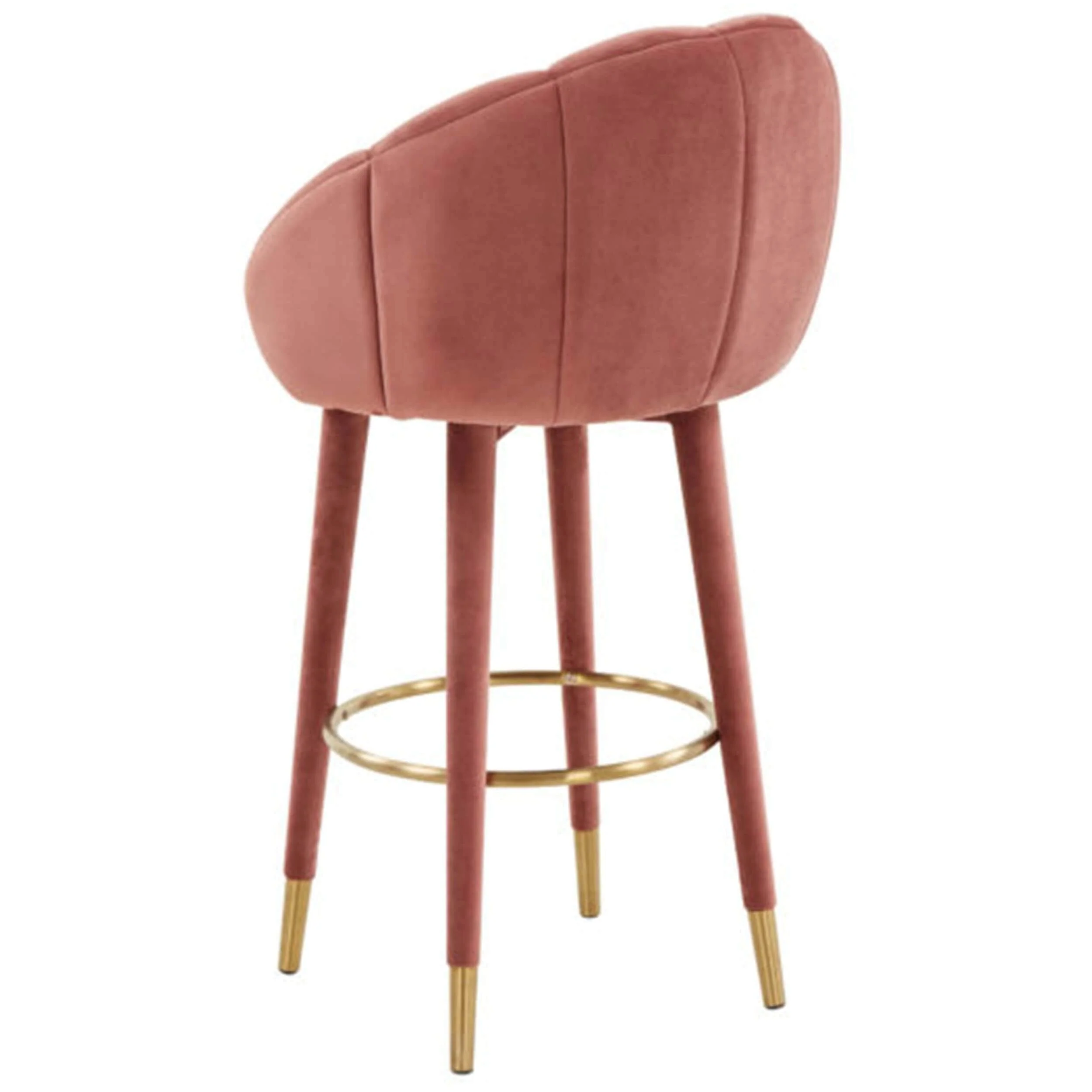Myla Swivel Bar & Counter Stool, Salmon - Image 3