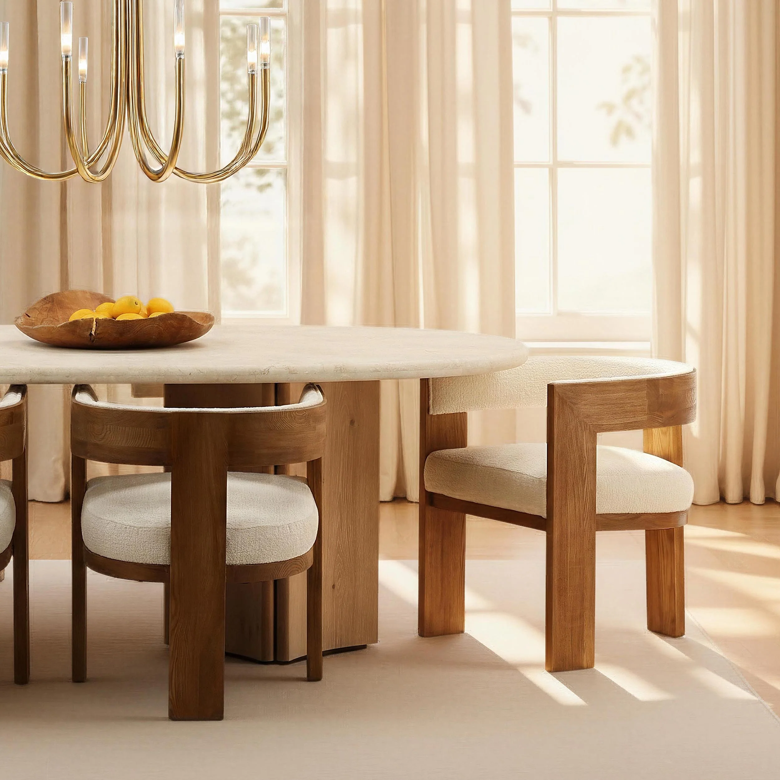 Nadia Dining Chair, Cream, Set of 2 - Image 7