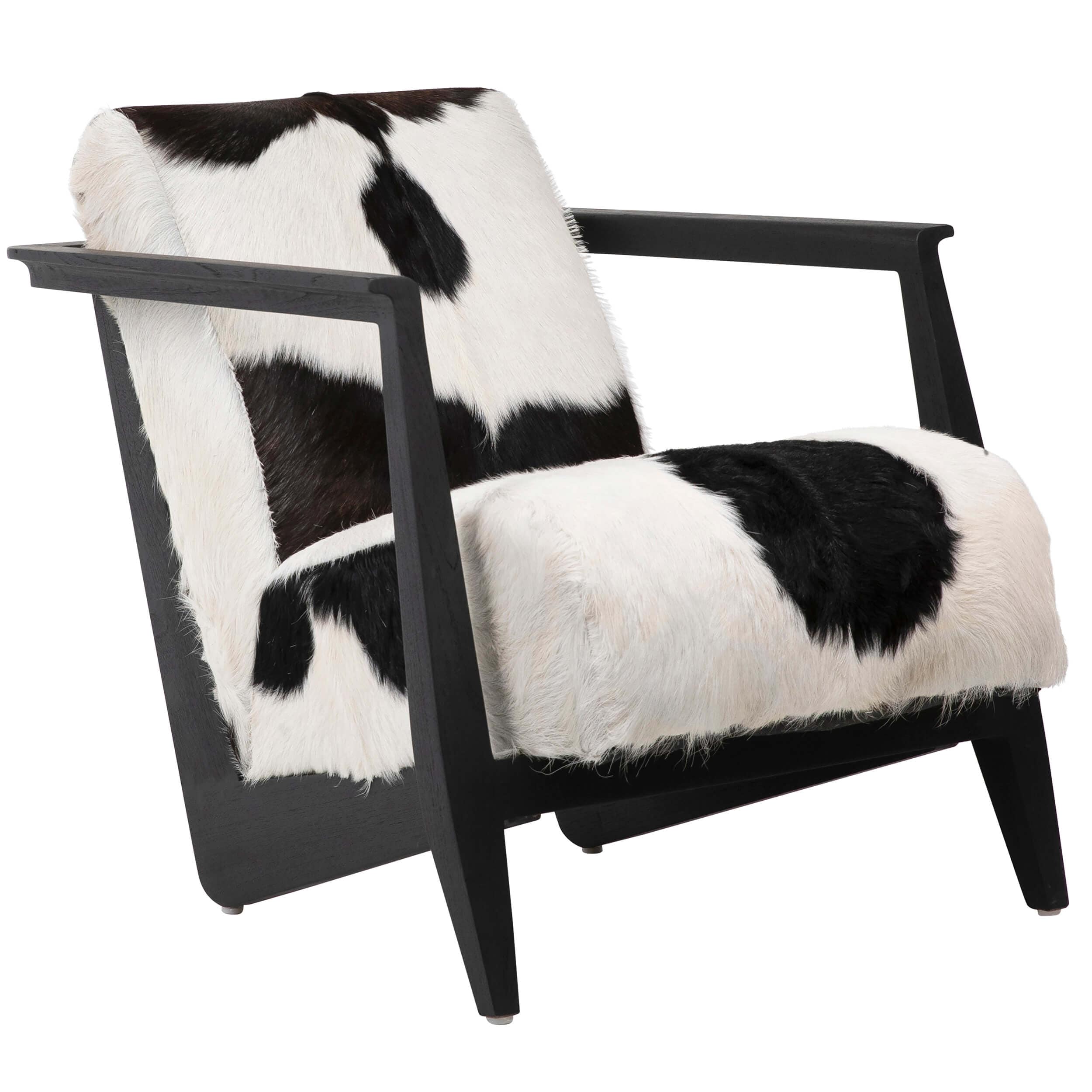 Naela Hide Chair, Black