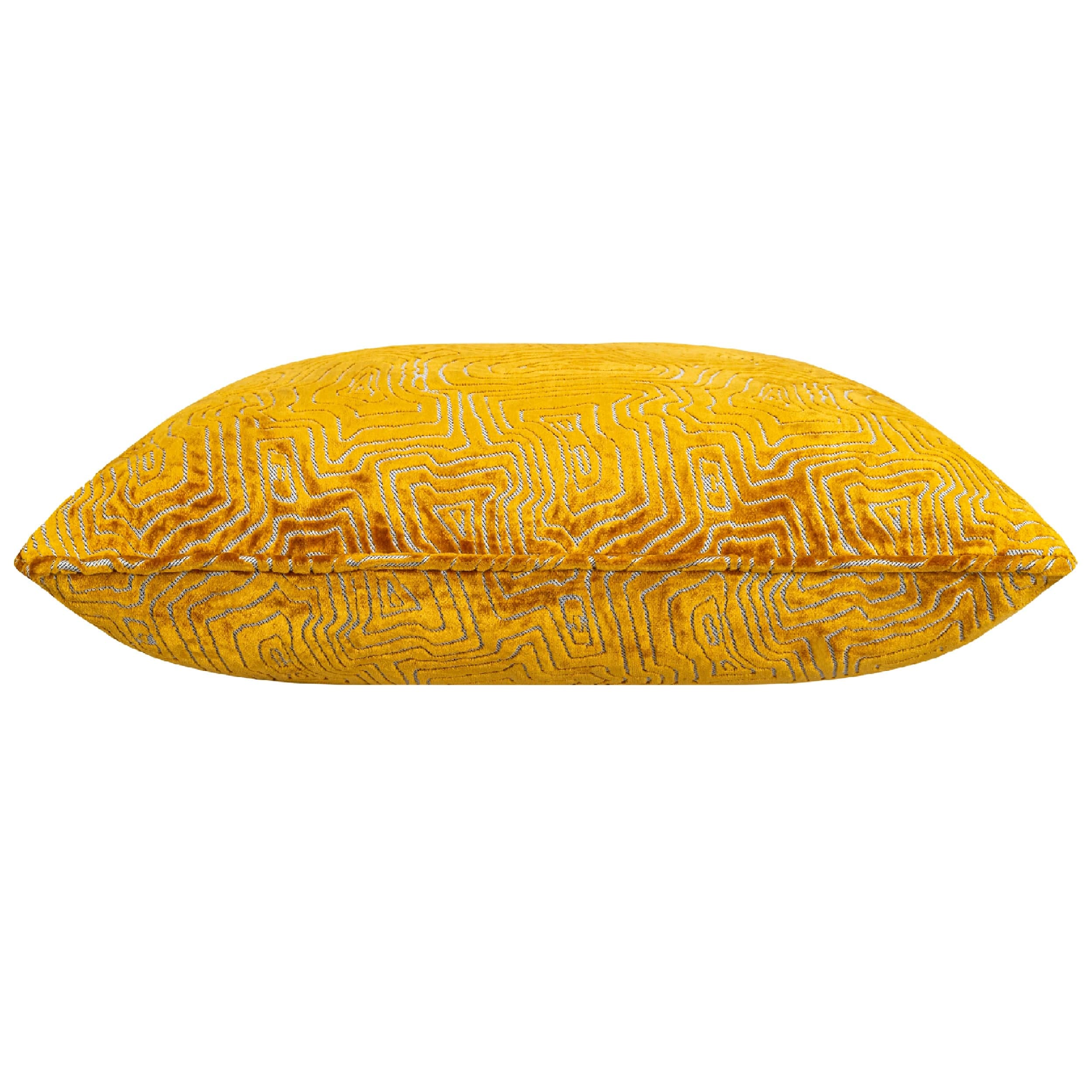 Nala Geometric Pillow, Mustard - Image 2