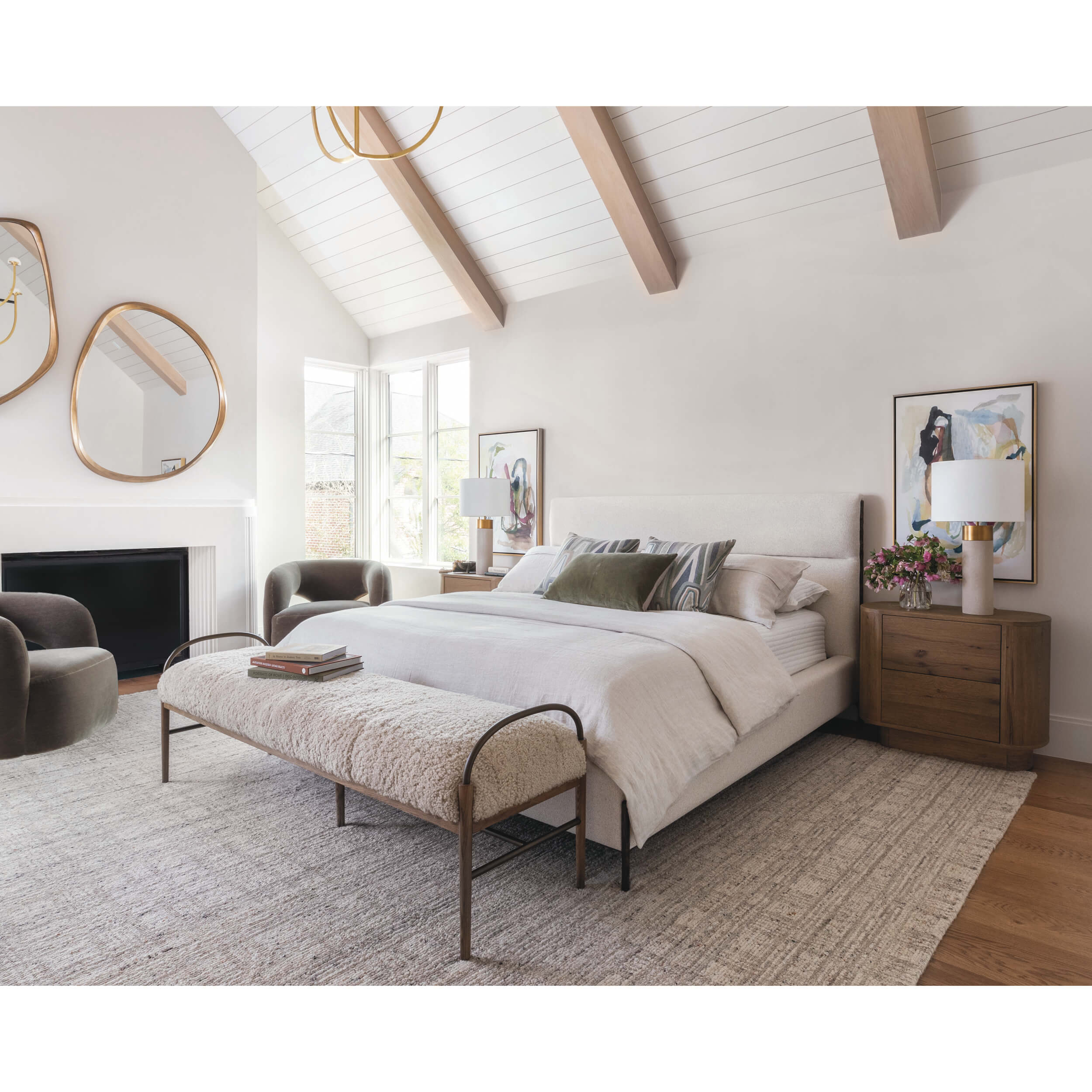 Napa King Bed, Lila Linen by Becki Owens - Image 5