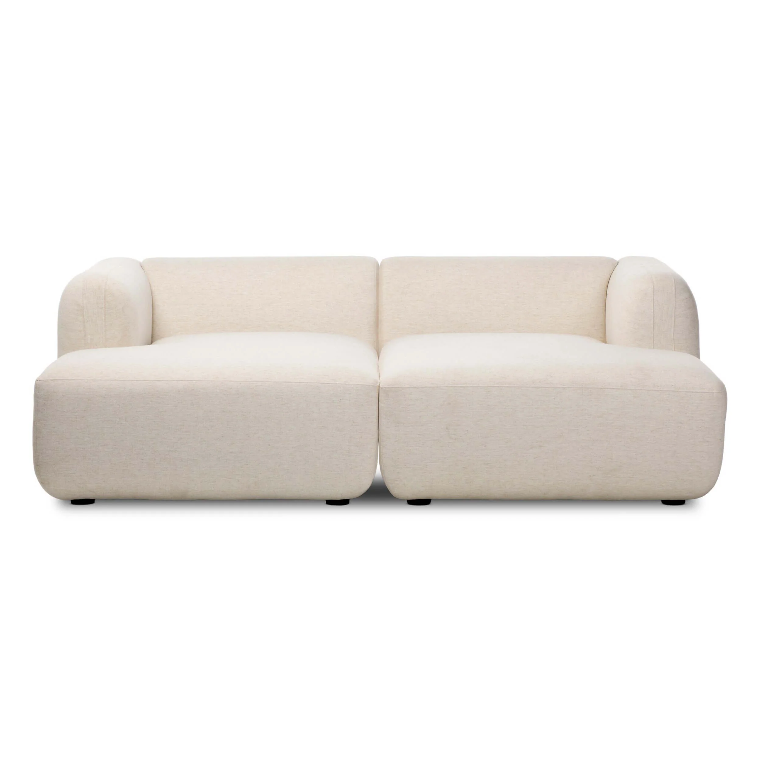 Nara 2 Piece Media Lounger, Nomad Snow by Four Hands - Image 2