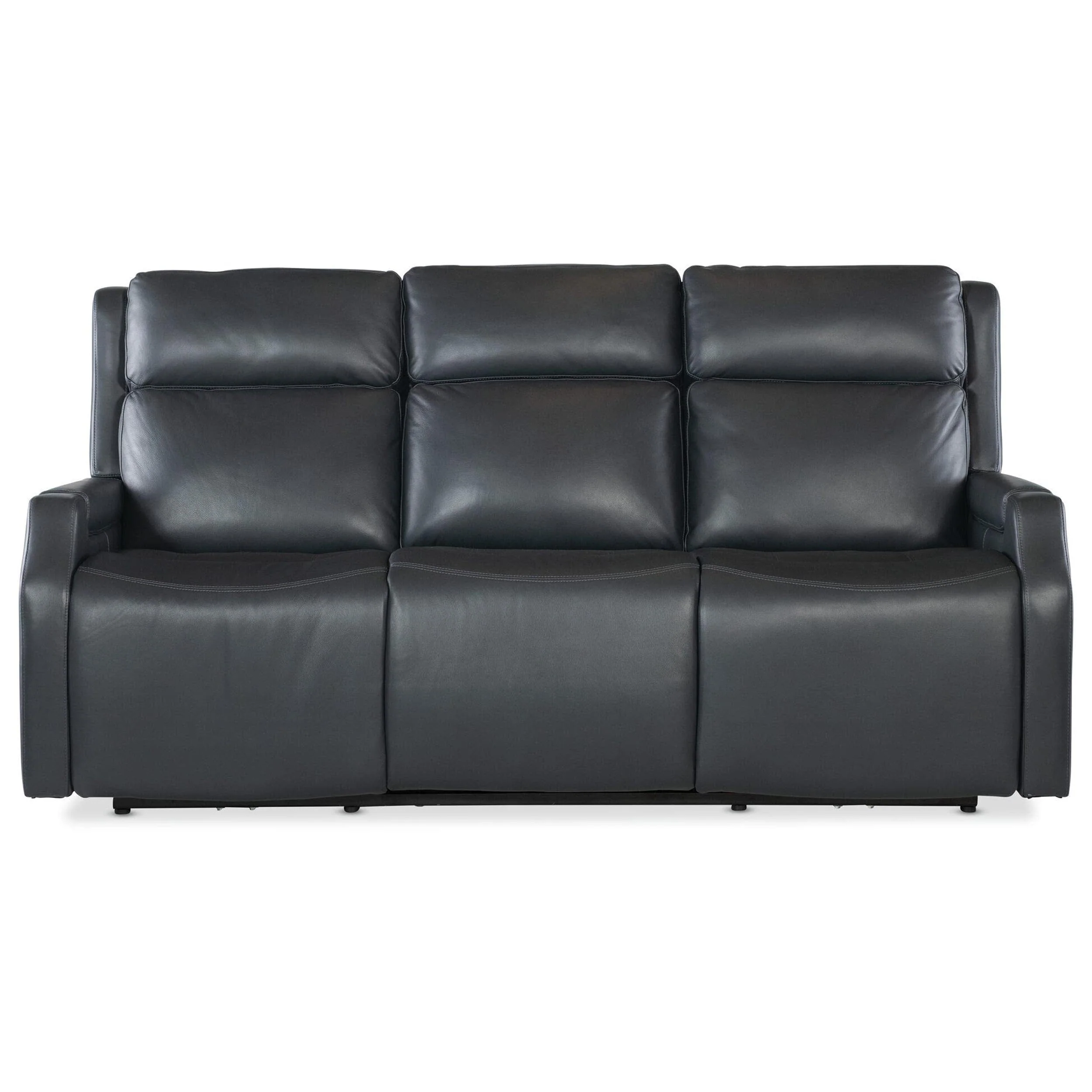 Nelson Leather Power Sofa, Salvo Denim